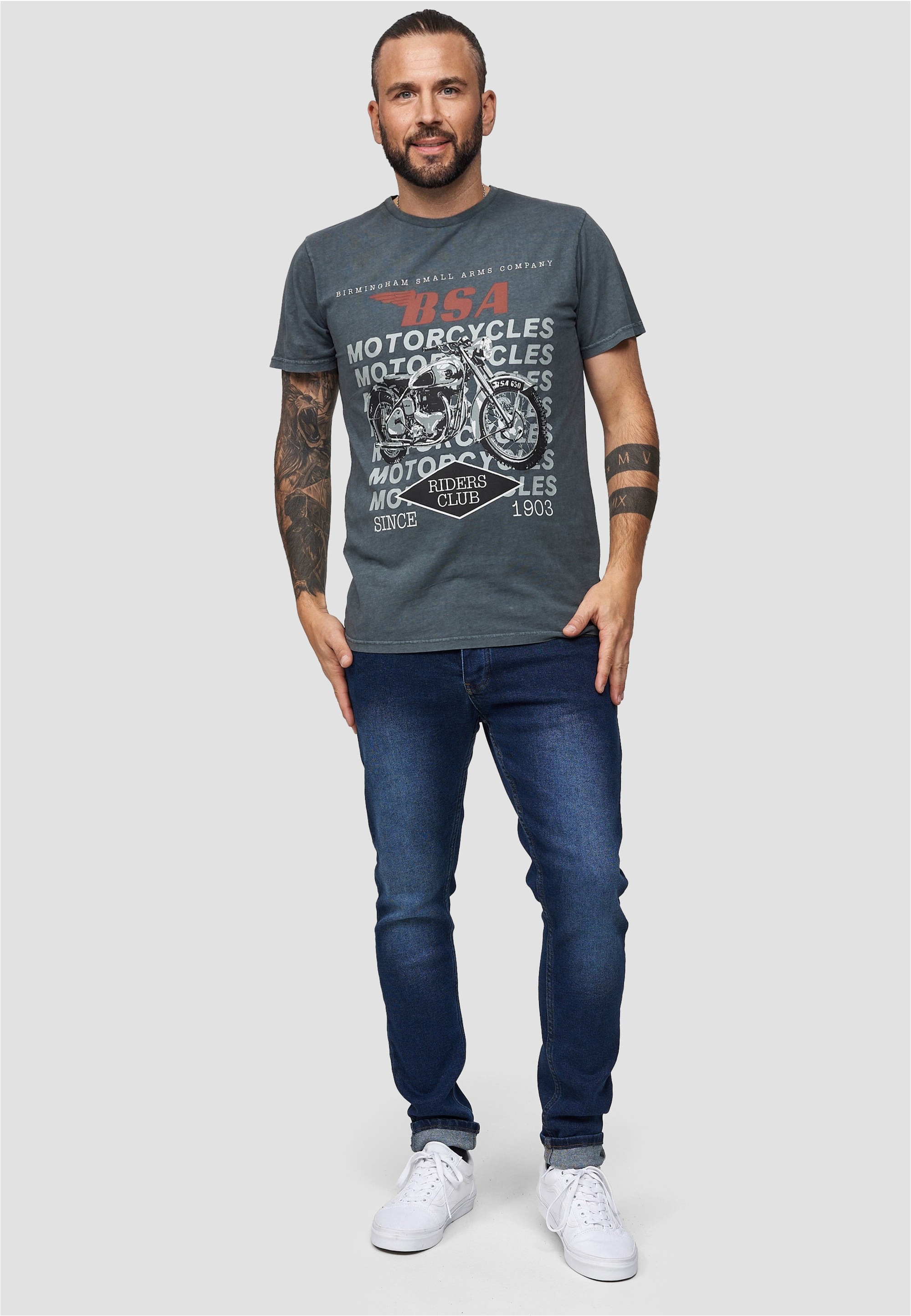 Recovered T-Shirt »BSA Birmingham Motorcycles«, (1 tlg.), mit coolem Print