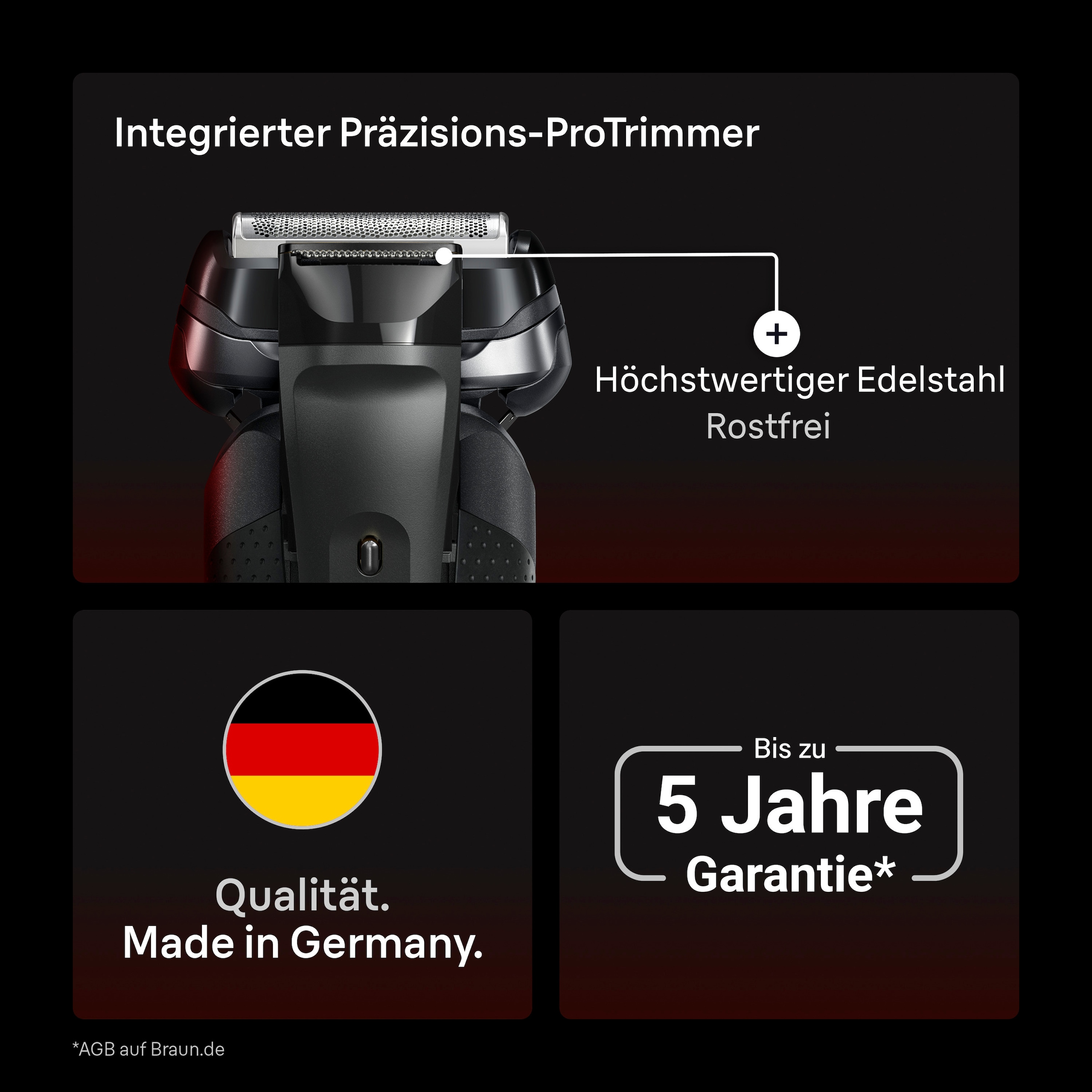 Braun Elektrorasierer »Series 9 Sport 9150cc« SmartClean-Plus-Reinigungsstation integrierter Präzisionstrimmer 5-in-1 Pflegesystem, SensoAdapt, 60 Min., Nass & Trocken, Schwarz