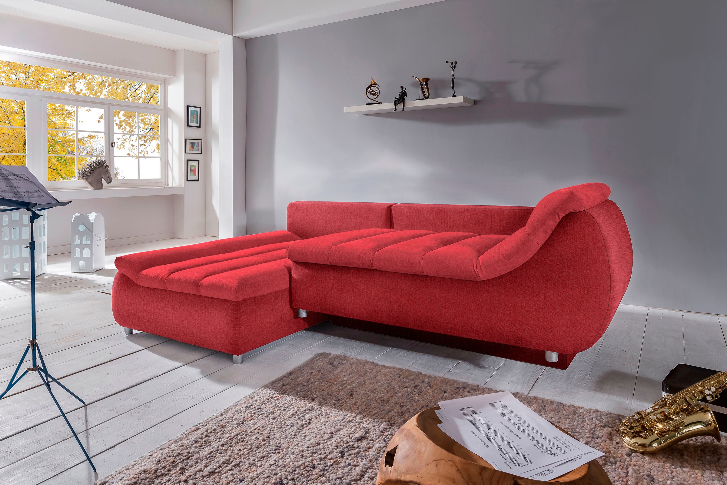 INOSIGN Ecksofa "Imola, bequem, aktuelle Steppung im Sitz, L-Form, Breite 2 günstig online kaufen