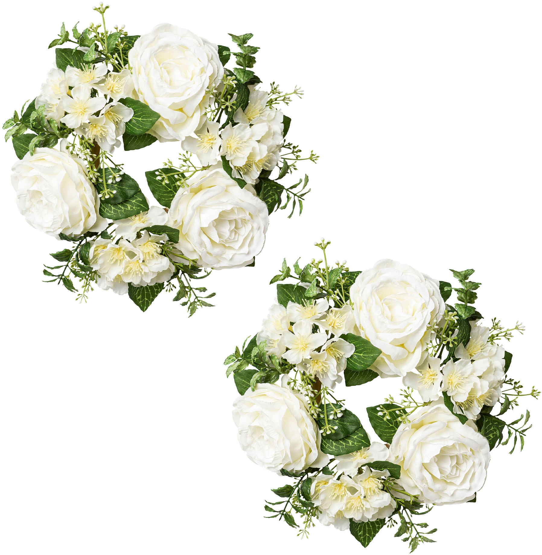 Creativ green Set | im Rosen bestellen Blüten«, »Kerzenring 2er Kunstblume und BAUR