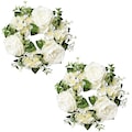 Creativ green Kunstblume »Kerzenring Rosen und Blüten«, (2 St.), im 2er Set