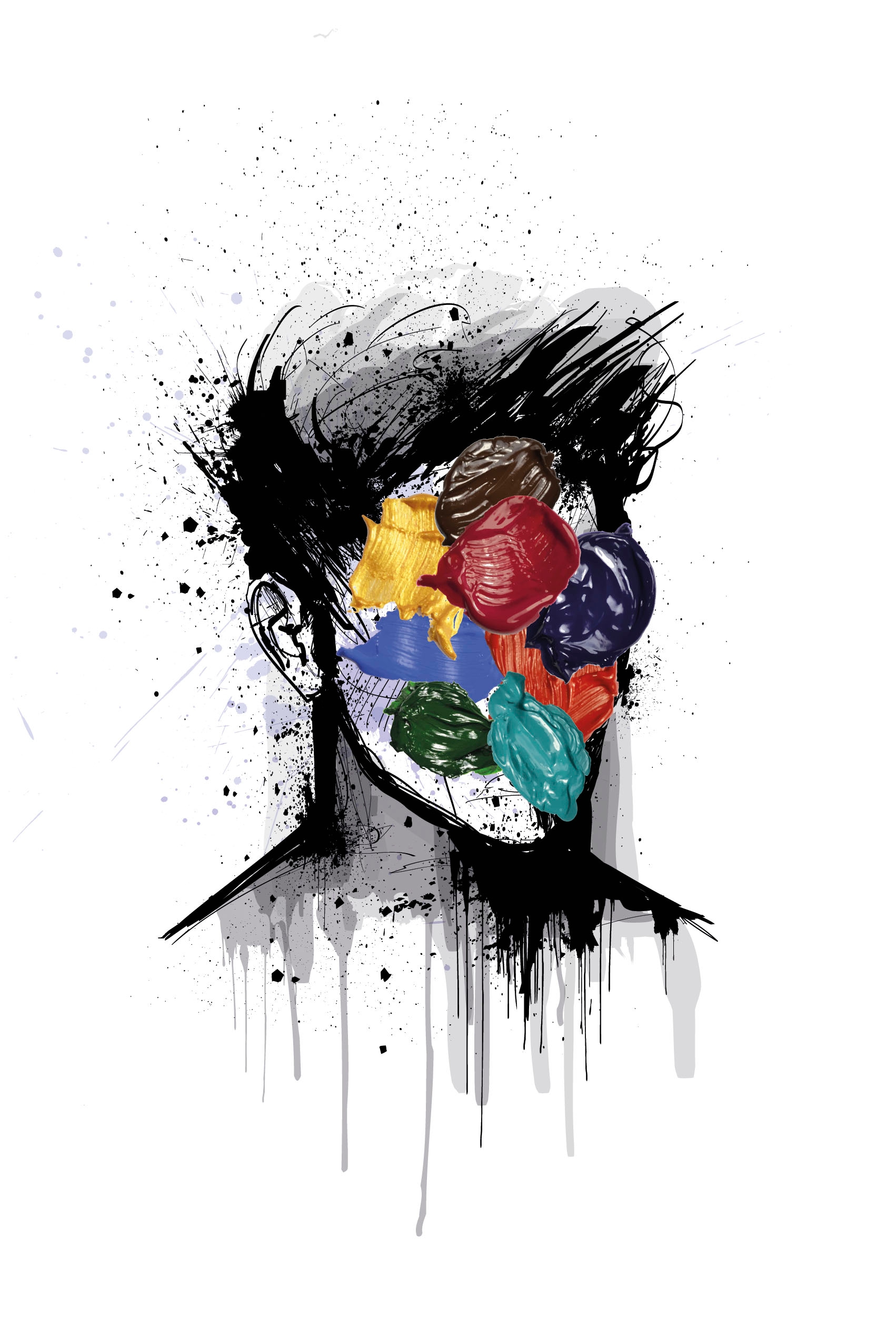 queence Leinwandbild "Kopf" Abstrakt  Bilder von Männern  Kunst  klassische günstig online kaufen