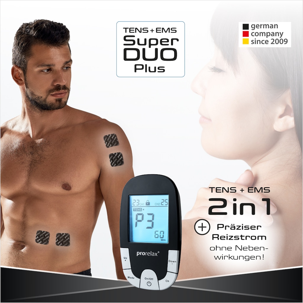 prorelax TENS-EMS-Gerät »SUPER DUO Plus Blackline«