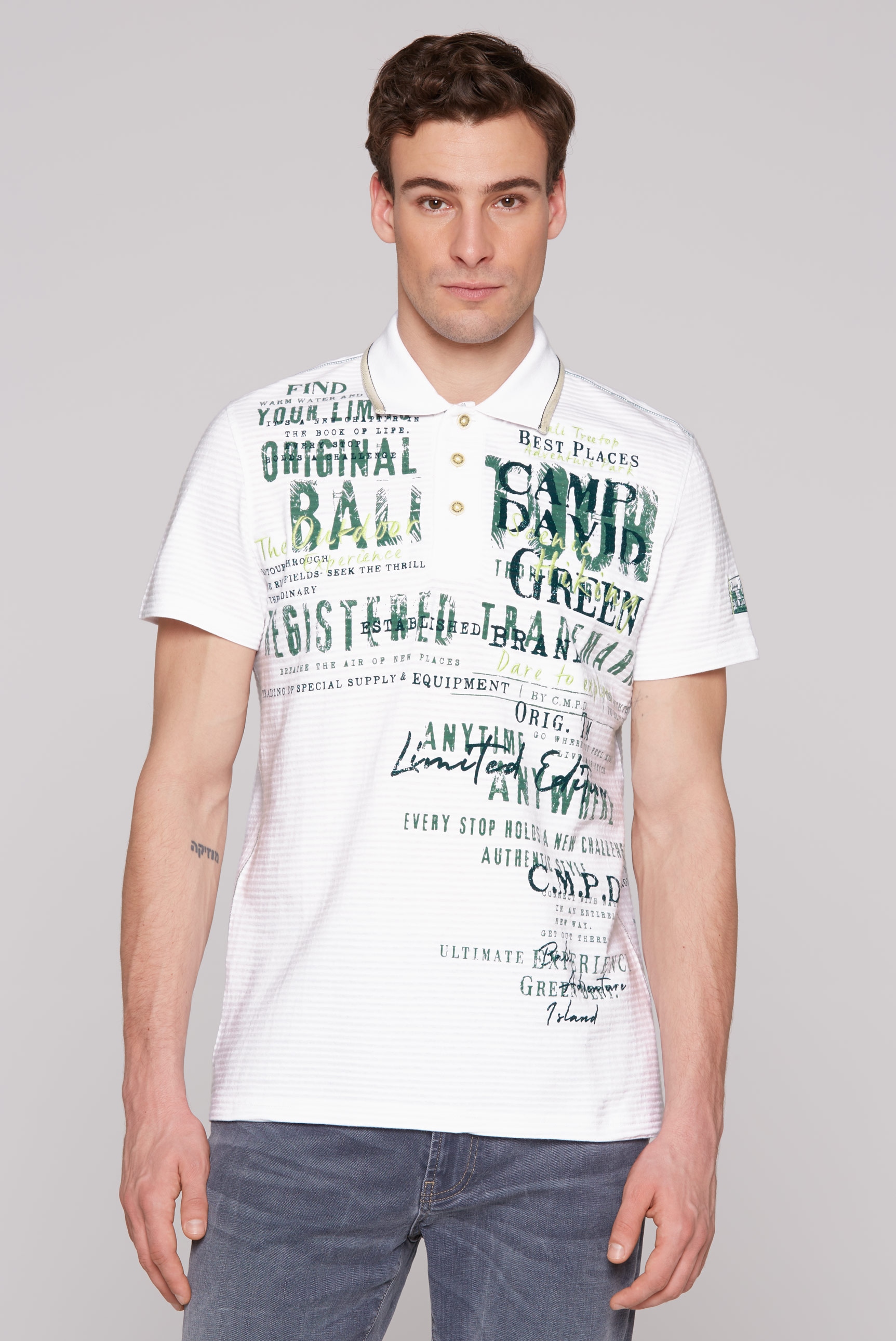 CAMP DAVID Poloshirt, mit Logo Print günstig online kaufen