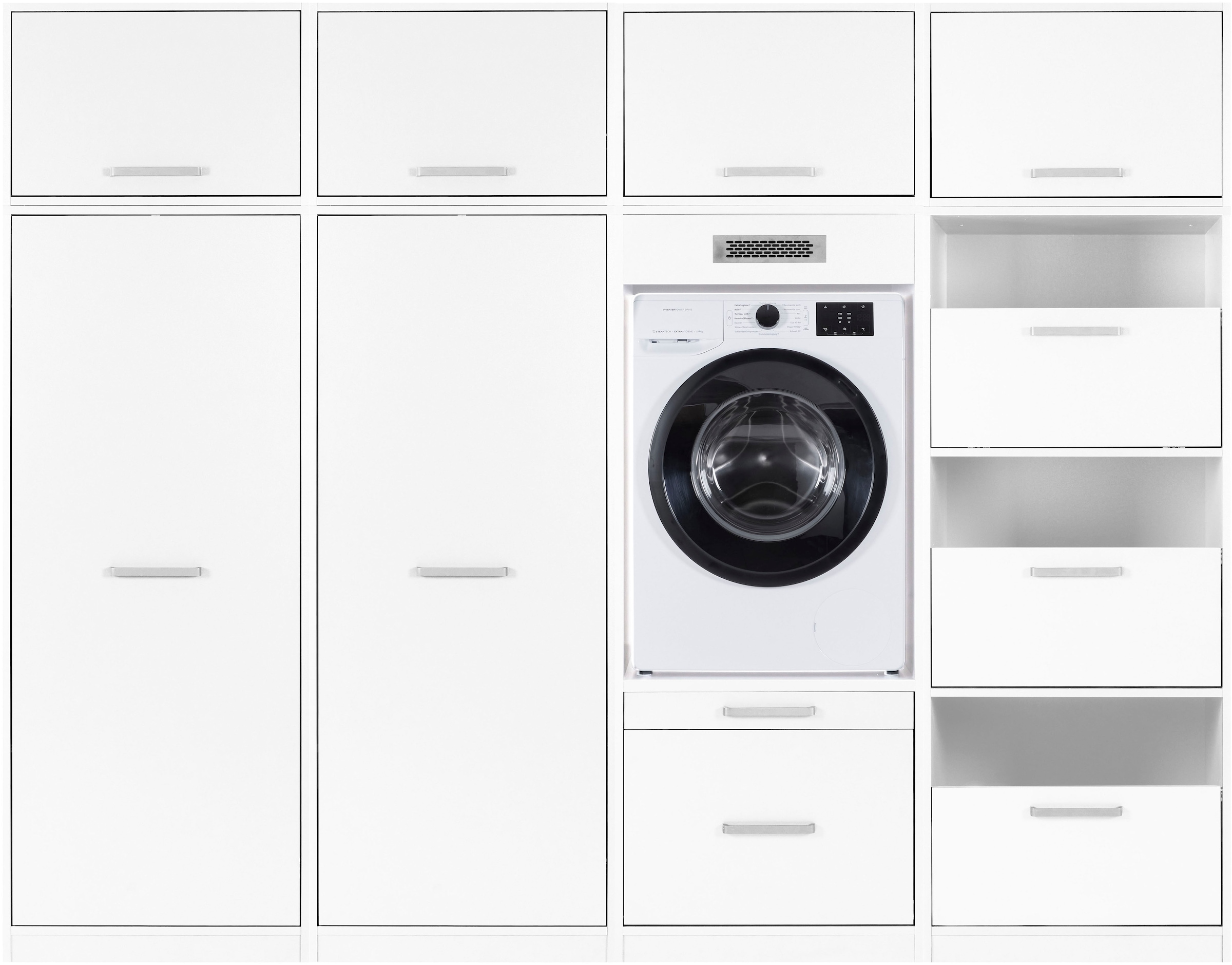 Inter Link "Norela, Waschmaschinenumbauschrank, Geräteschrank mit Wäscheschrank" 8 Stk. tlg.