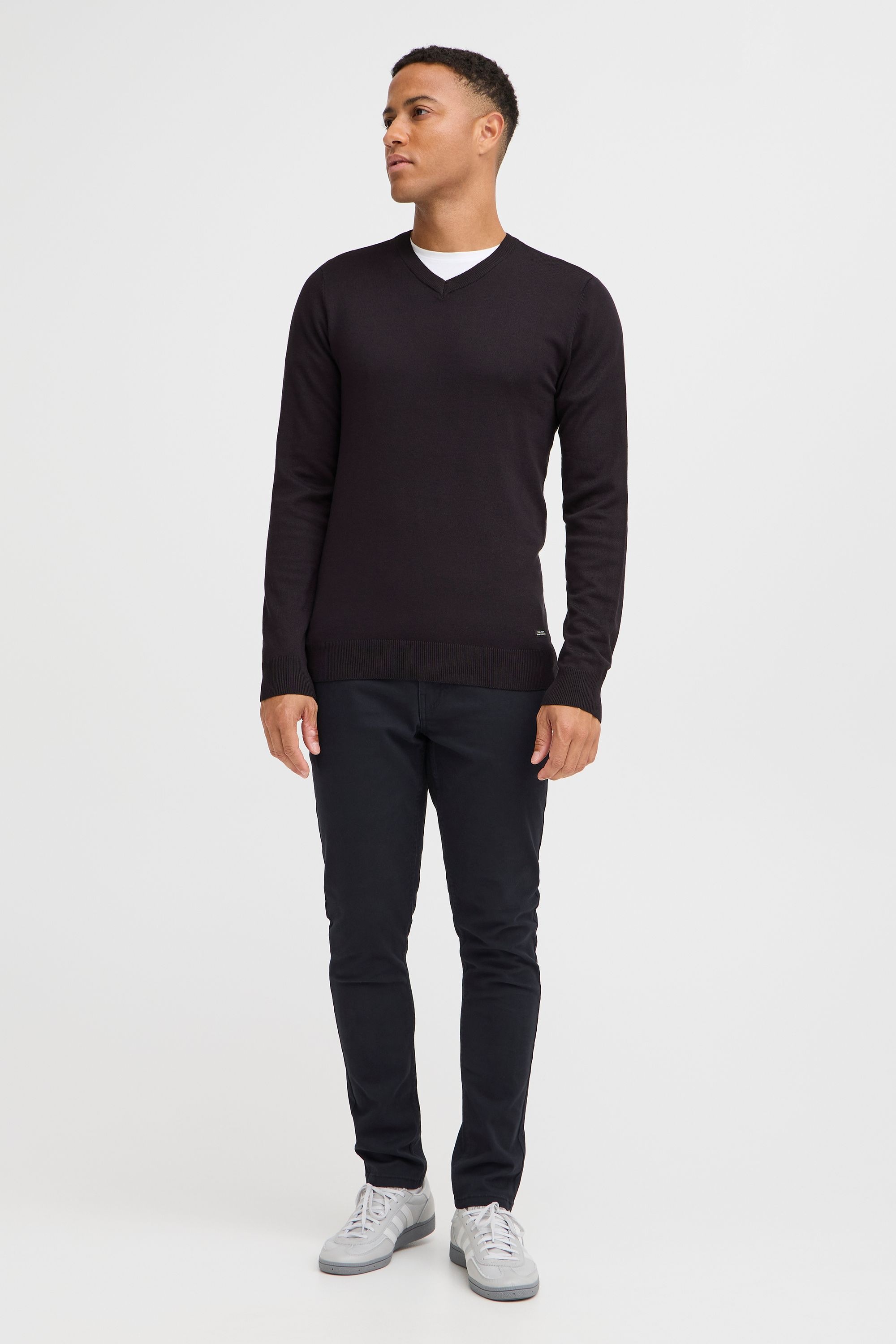 Strickfleece-Pullover BLEND "Strickpullover BHWEBER", Herren, Gr. XL, schwarz, Obermaterial: 78% Viskose CV. 22% Polyester PES., Pullover 2