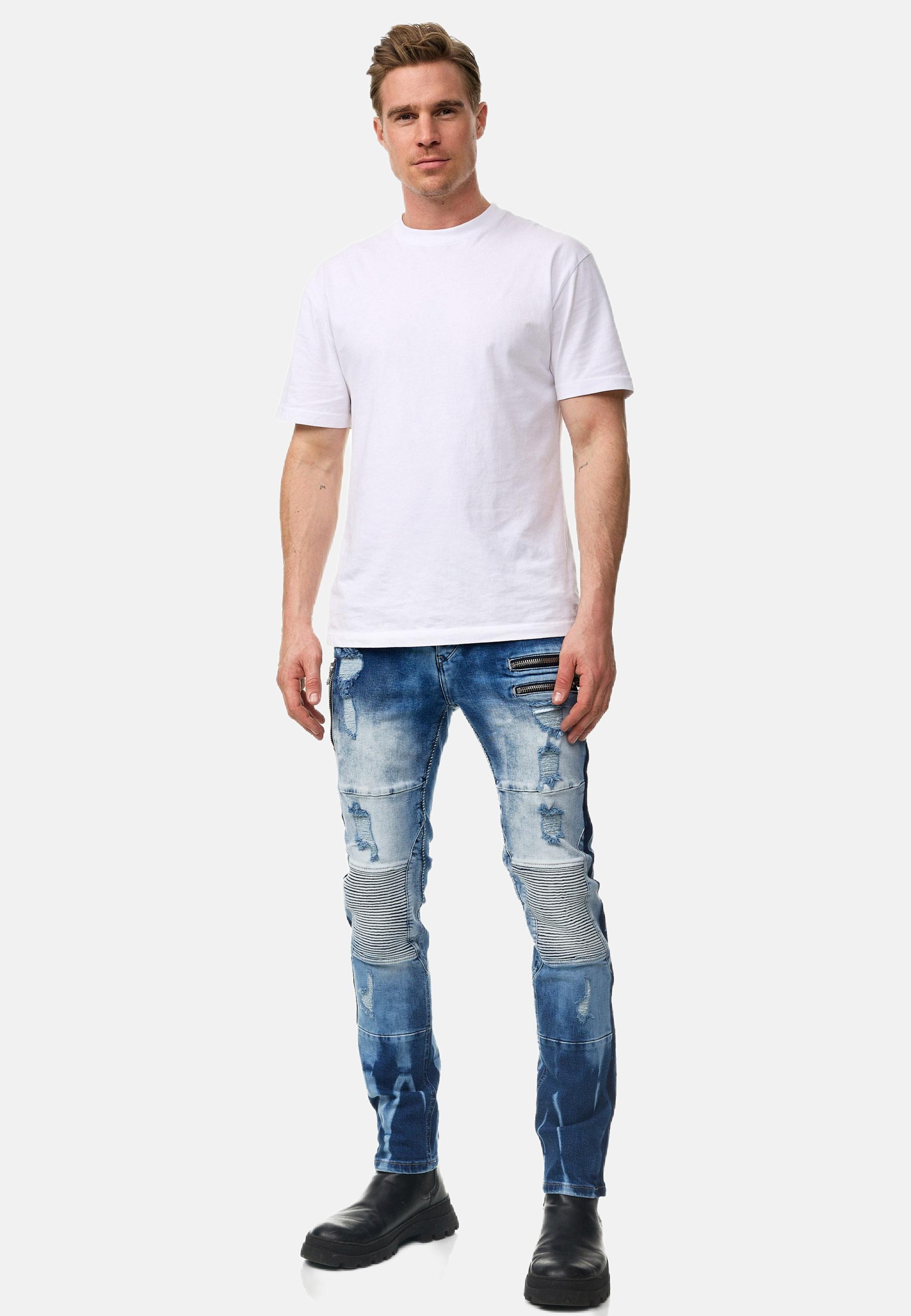 Rusty Neal Slim-fit-Jeans »MISATO«, im modischen Used-Look