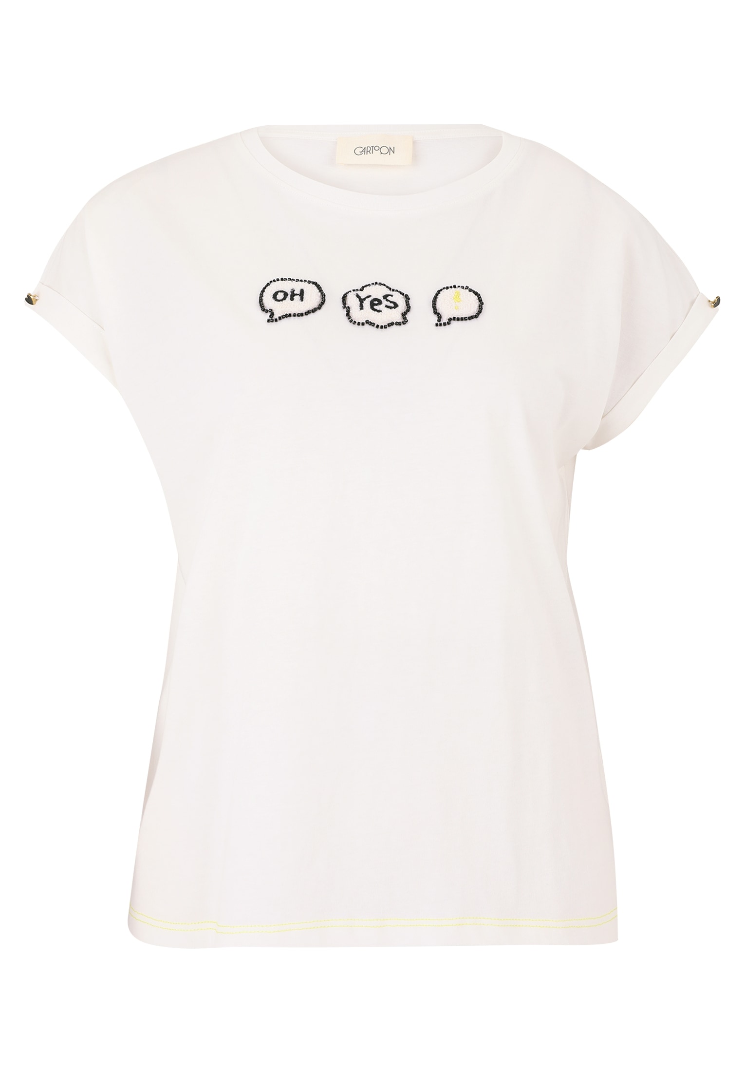 Cartoon Kurzarmshirt »Cartoon Damen Baumwollshirt mit Ärmelaufschlag«, (1 tlg.)