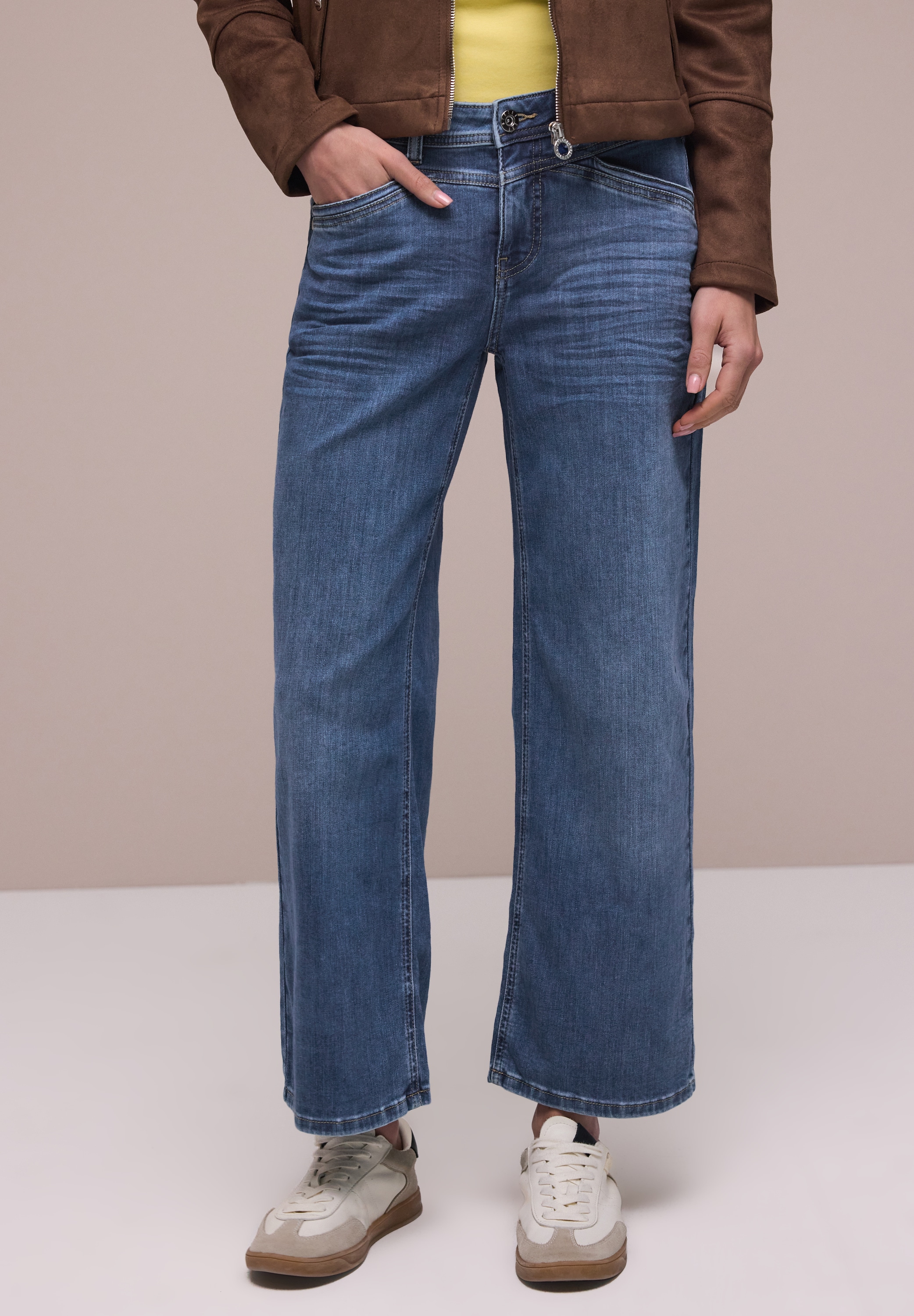 STREET ONE Loose-fit-Jeans mit Wide Legs günstig online kaufen