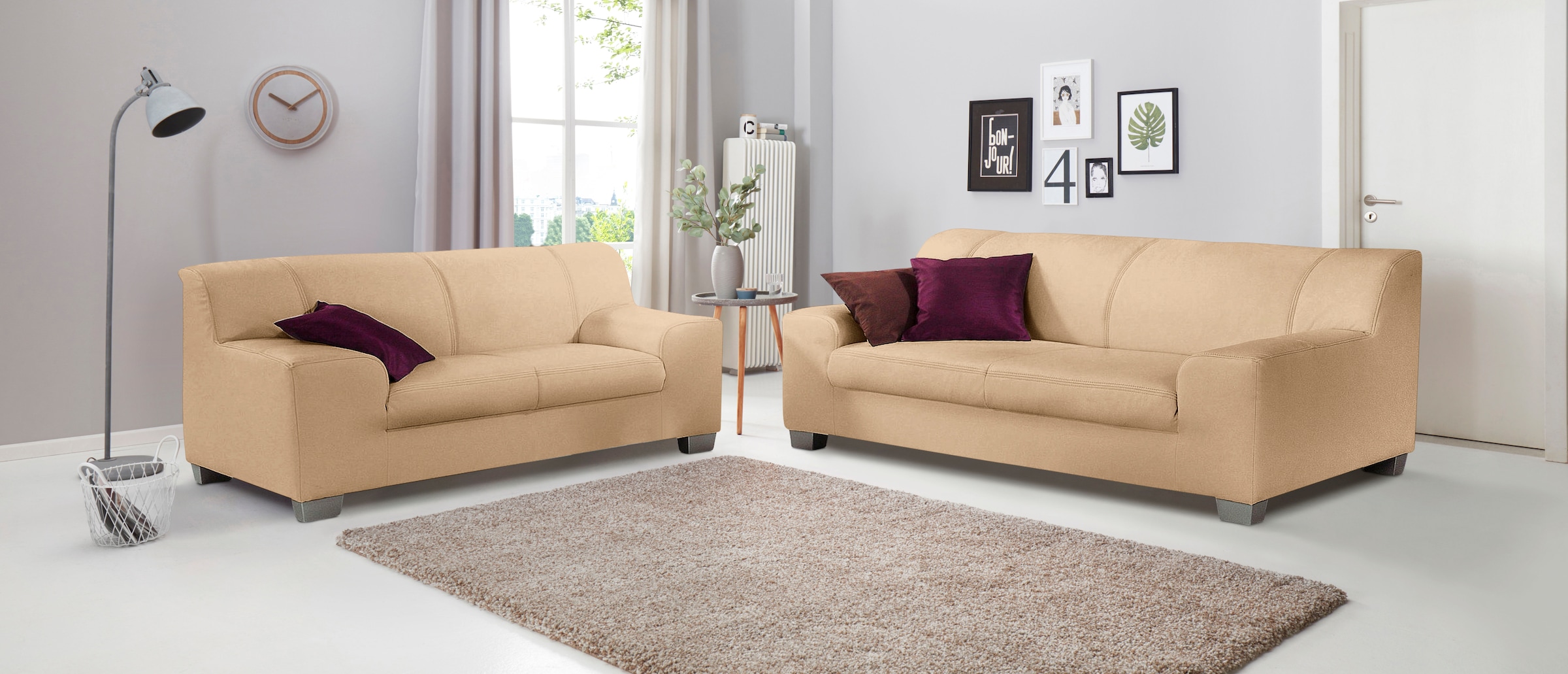DOMO collection Polstergarnitur "Amando zeitlos und modern, komfortabel" Sp günstig online kaufen