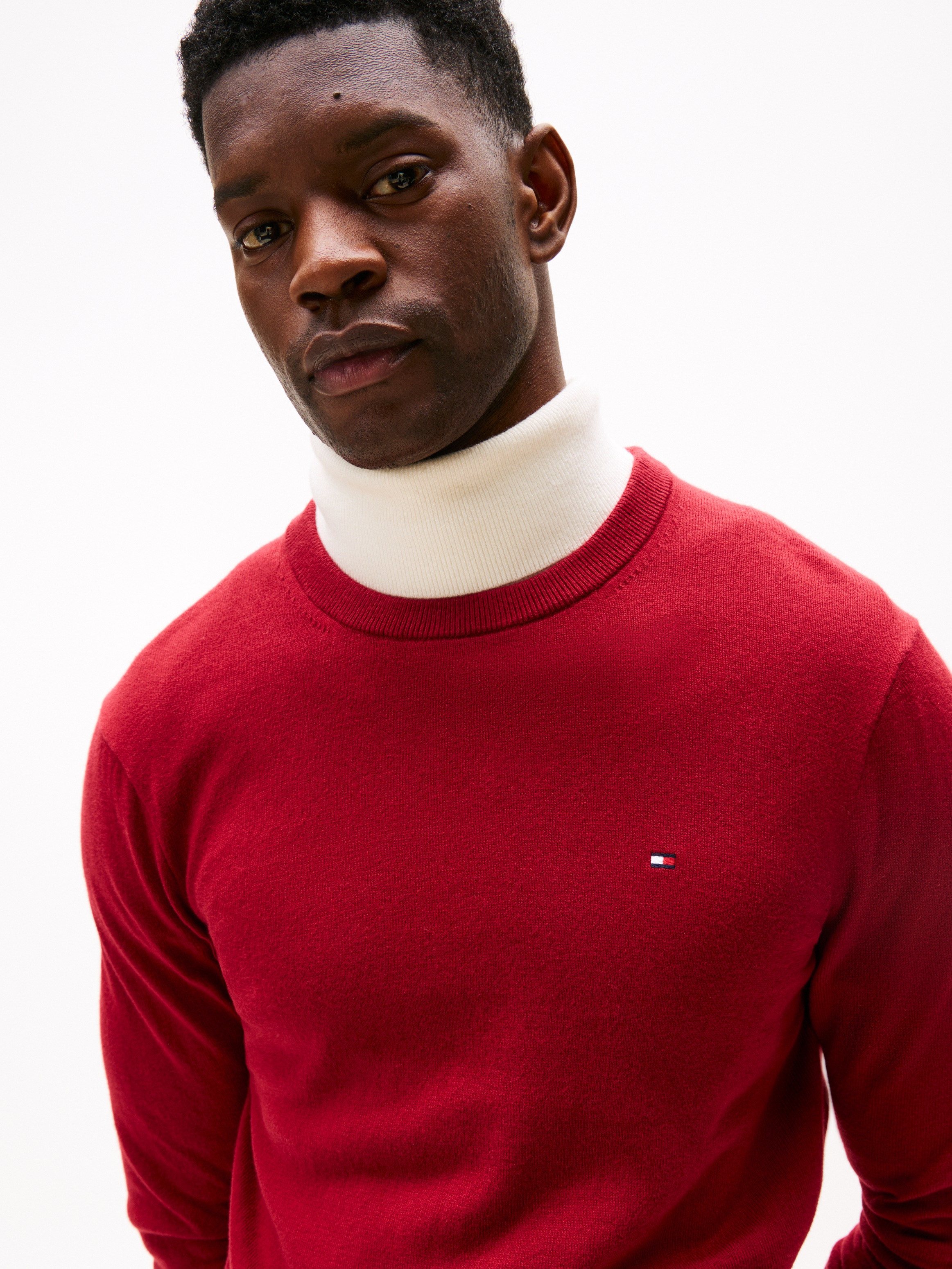 Tommy Hilfiger Rundhalspullover "PIMA ORG CTN CASHMERE CREW NECK" günstig online kaufen