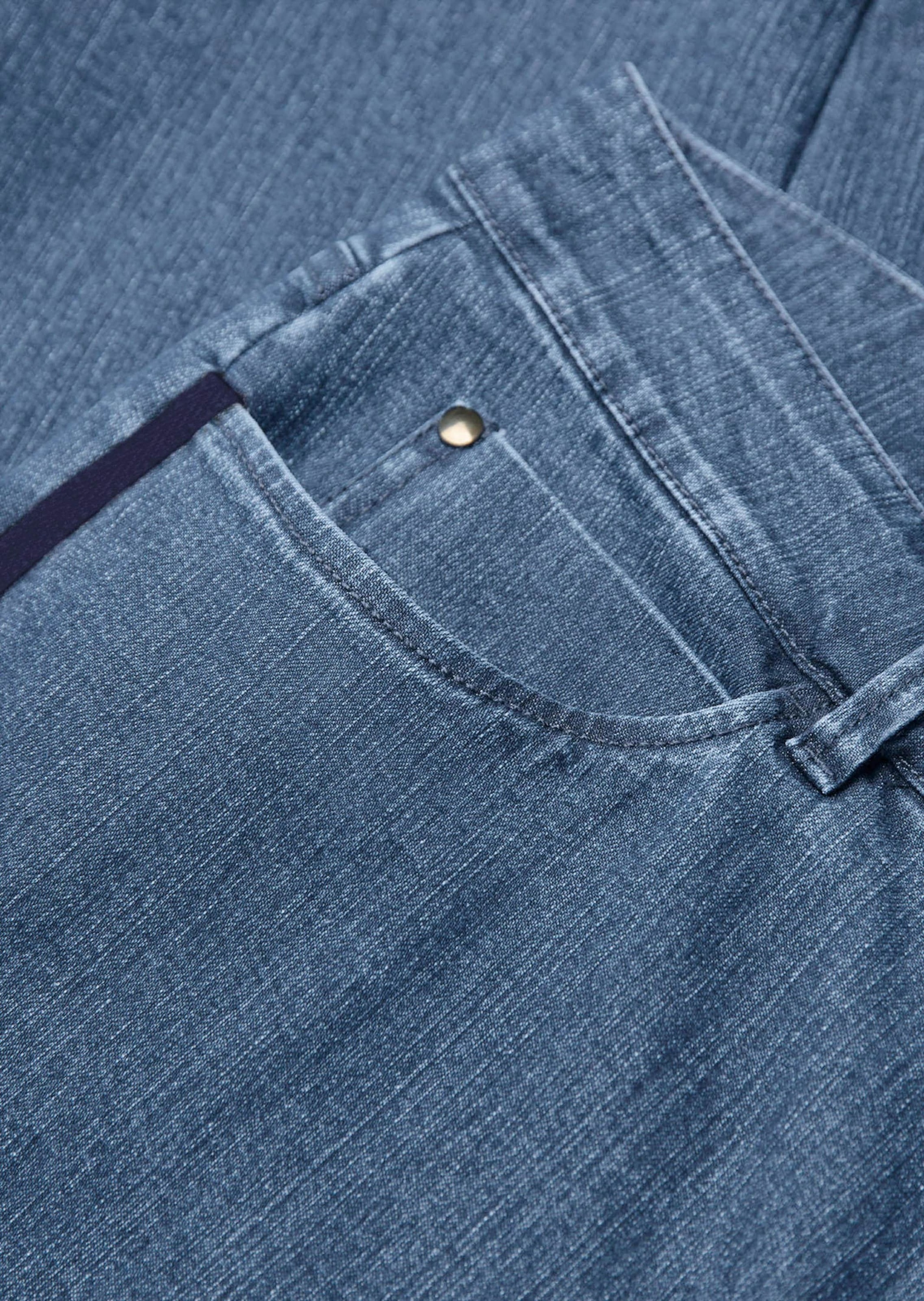 Thumbnail - GOLDNER Regular-fit-Jeans "Kurzgröße Slim Fit Jeans mit farbigem Galon"