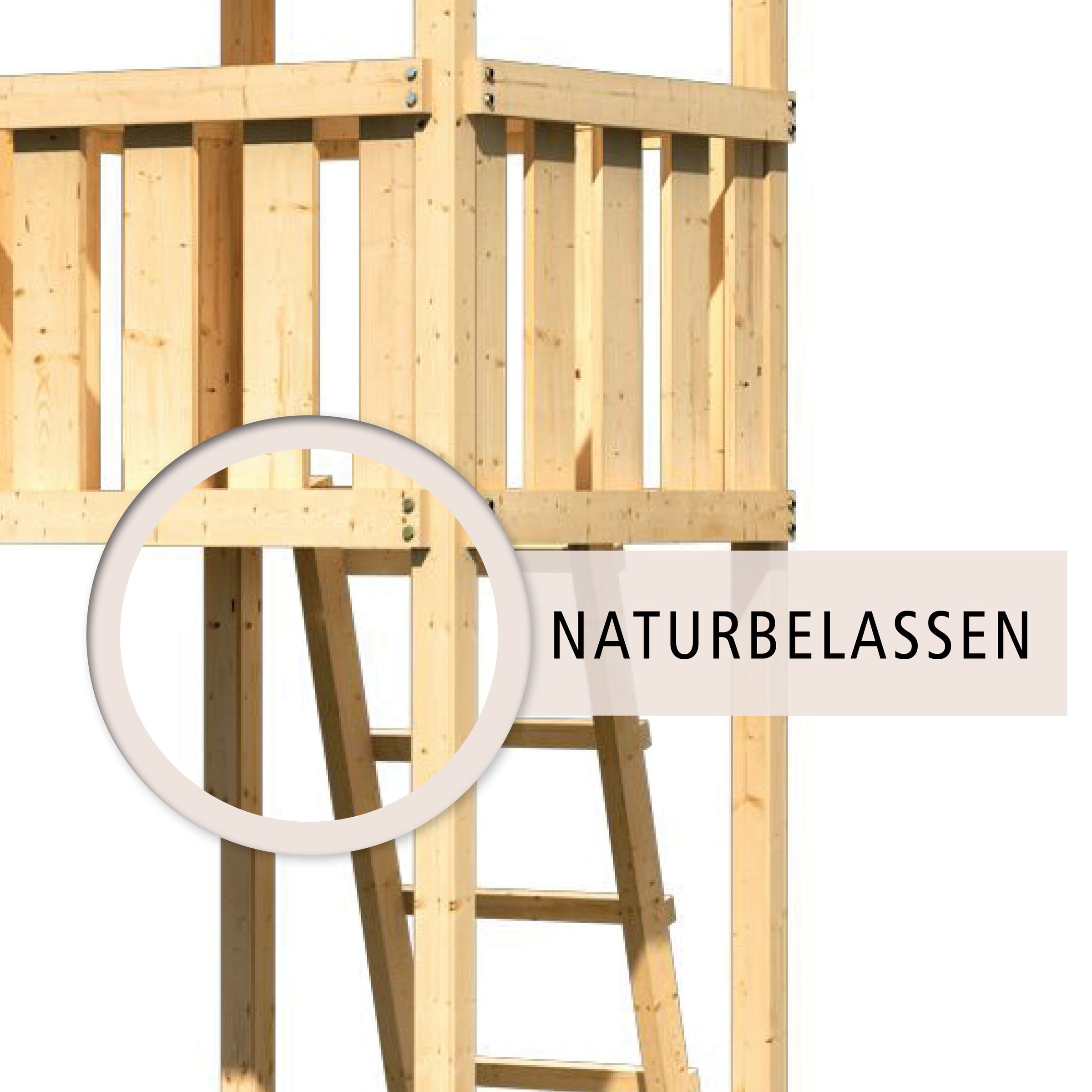 Spielturm KONIFERA "Finni", beige (natur), Spieltürme, KinderB:107cm H:291cm T:202cm, Holzwerkstoff, BxTxH: 107x202x291 cm, B:107cm H:291cm T:202cm 6