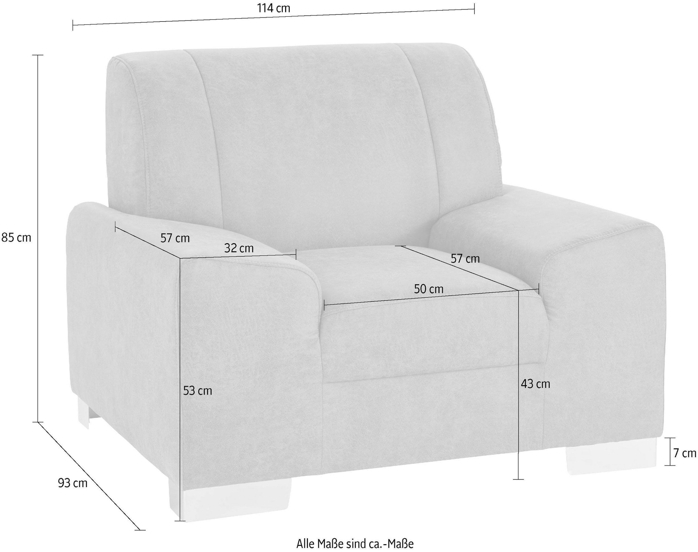DOMO collection Sessel »Anzio«, wahlweise mit Federkern