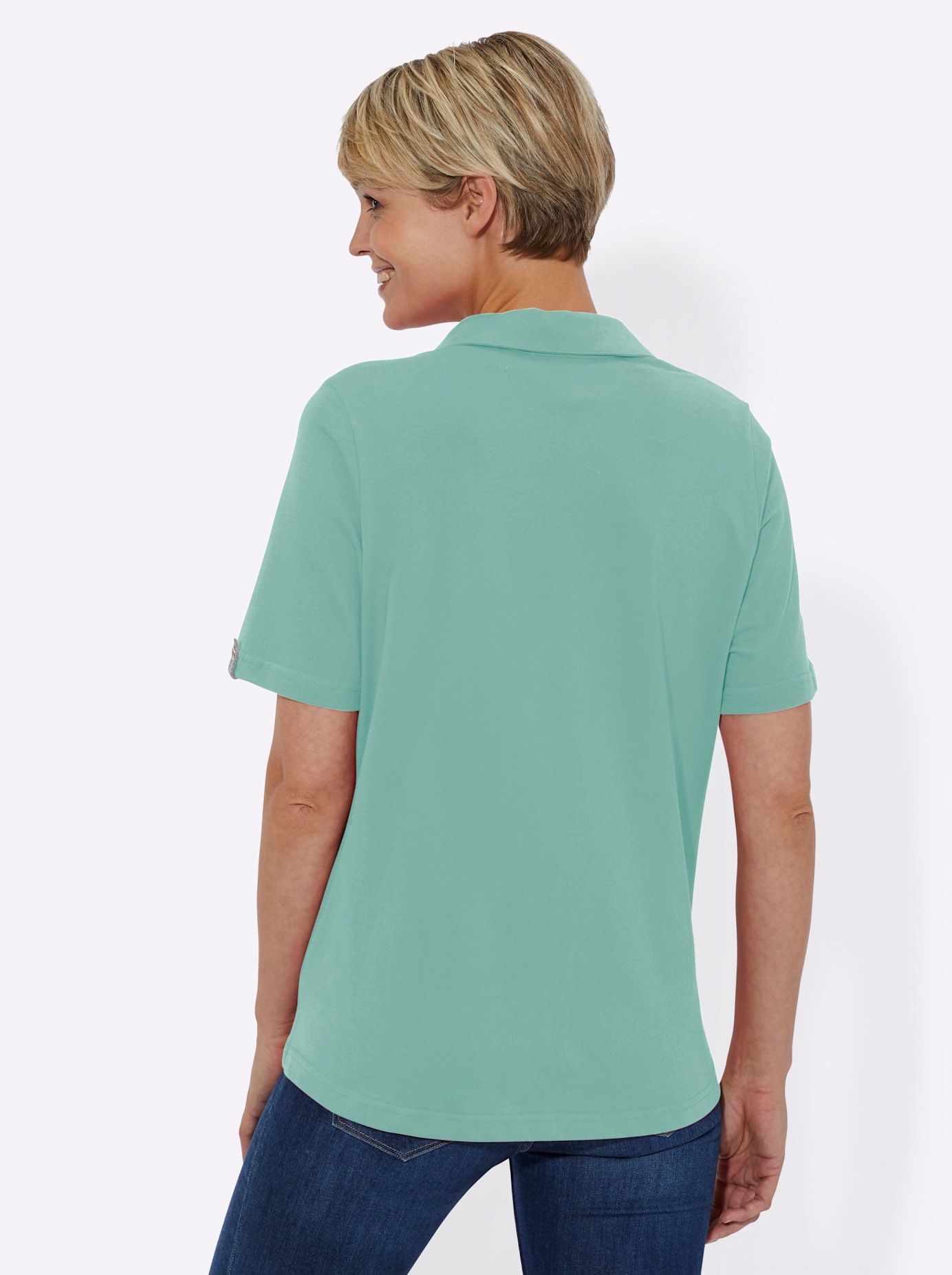 CASUAL LOOKS Poloshirt Women's Blue Size 52 3
