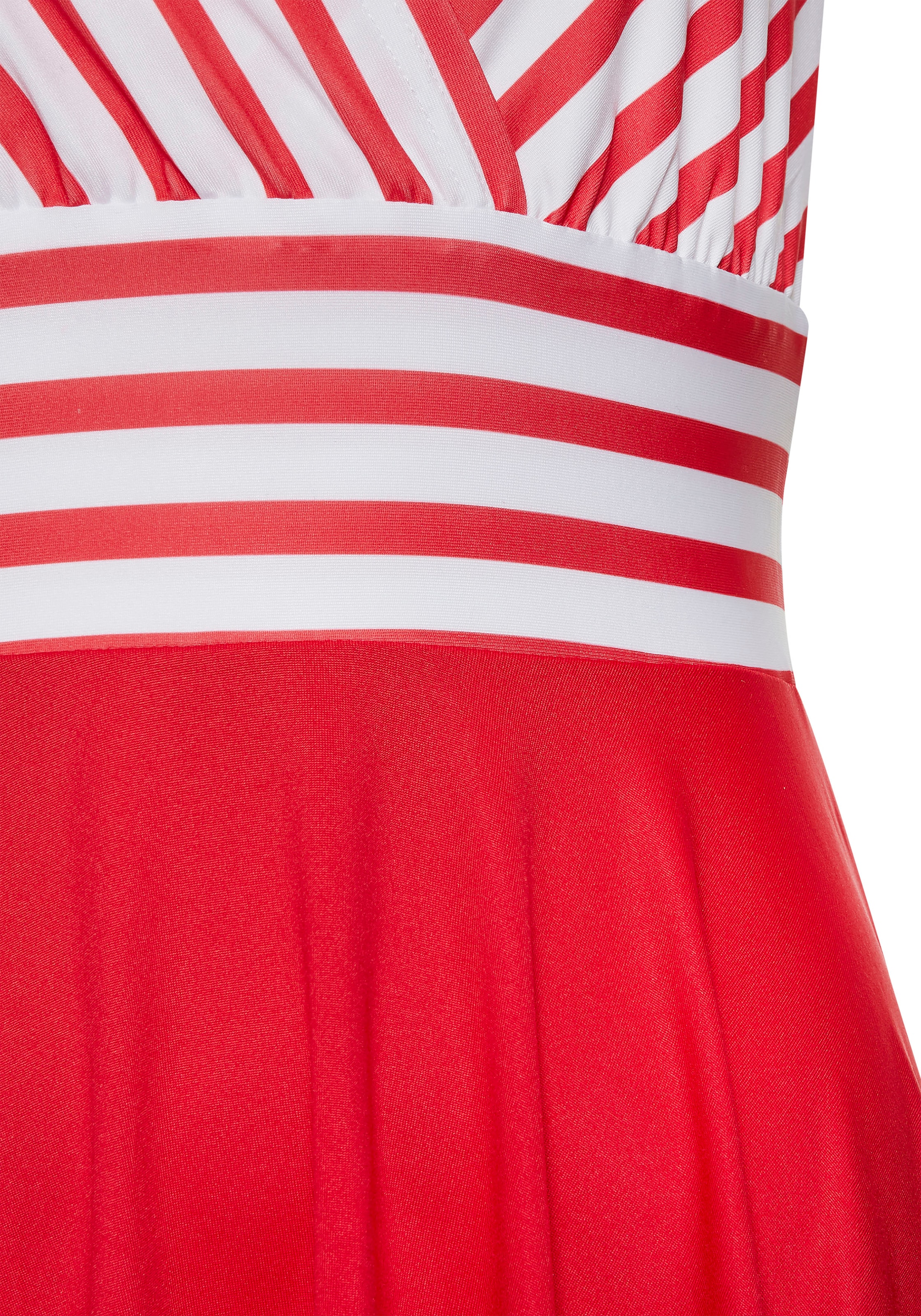 LASCANA Sommerkleid, in Wickeloptik, Strandkleid, maritim