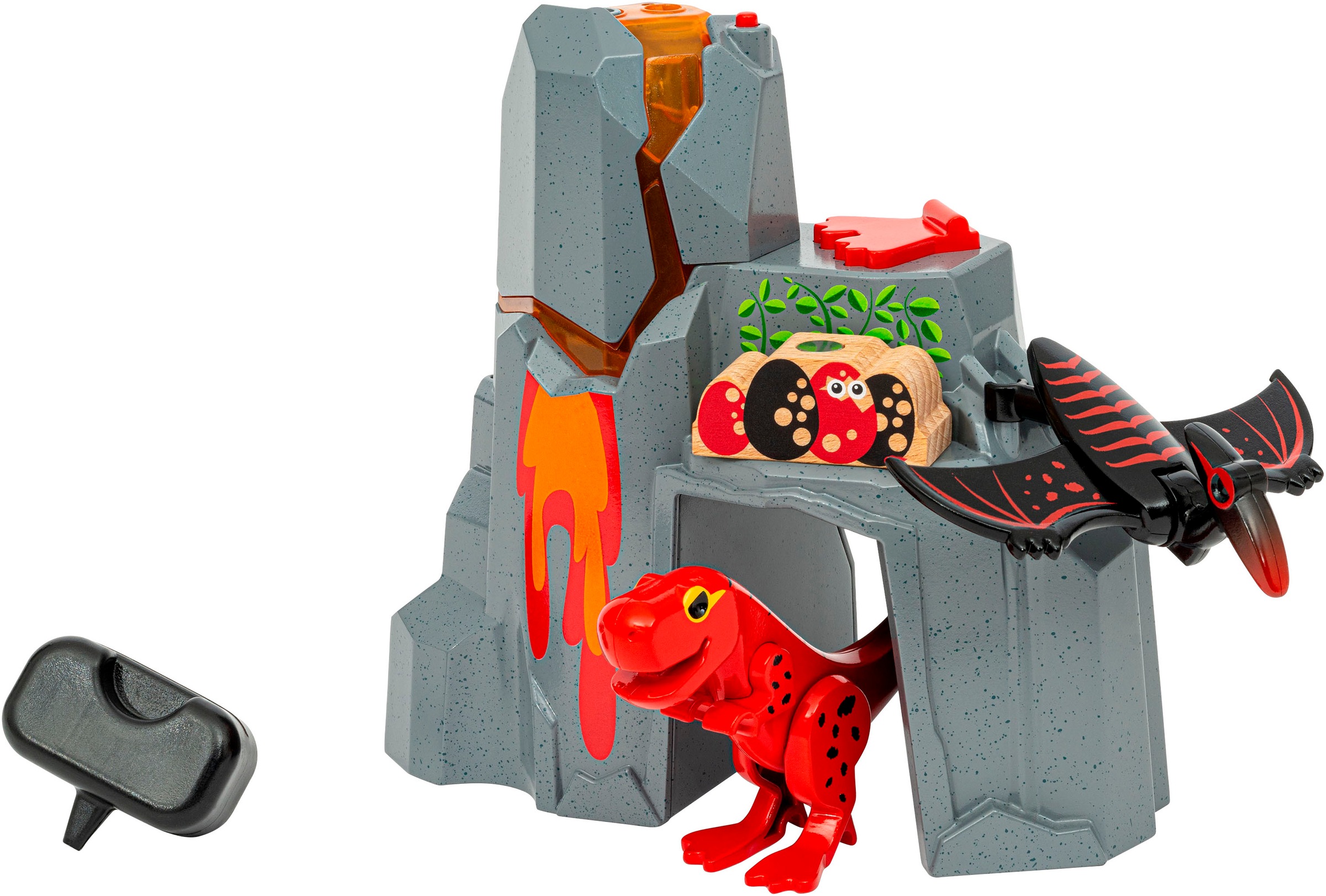BRIO® Spielzeugeisenbahn-Erweiterung »BRIO® WORLD, Dinosaurier-Vulkan mit Ausbruchsfunktion«, (Set, 5 tlg.), FSC® - schützt Wald - weltweit