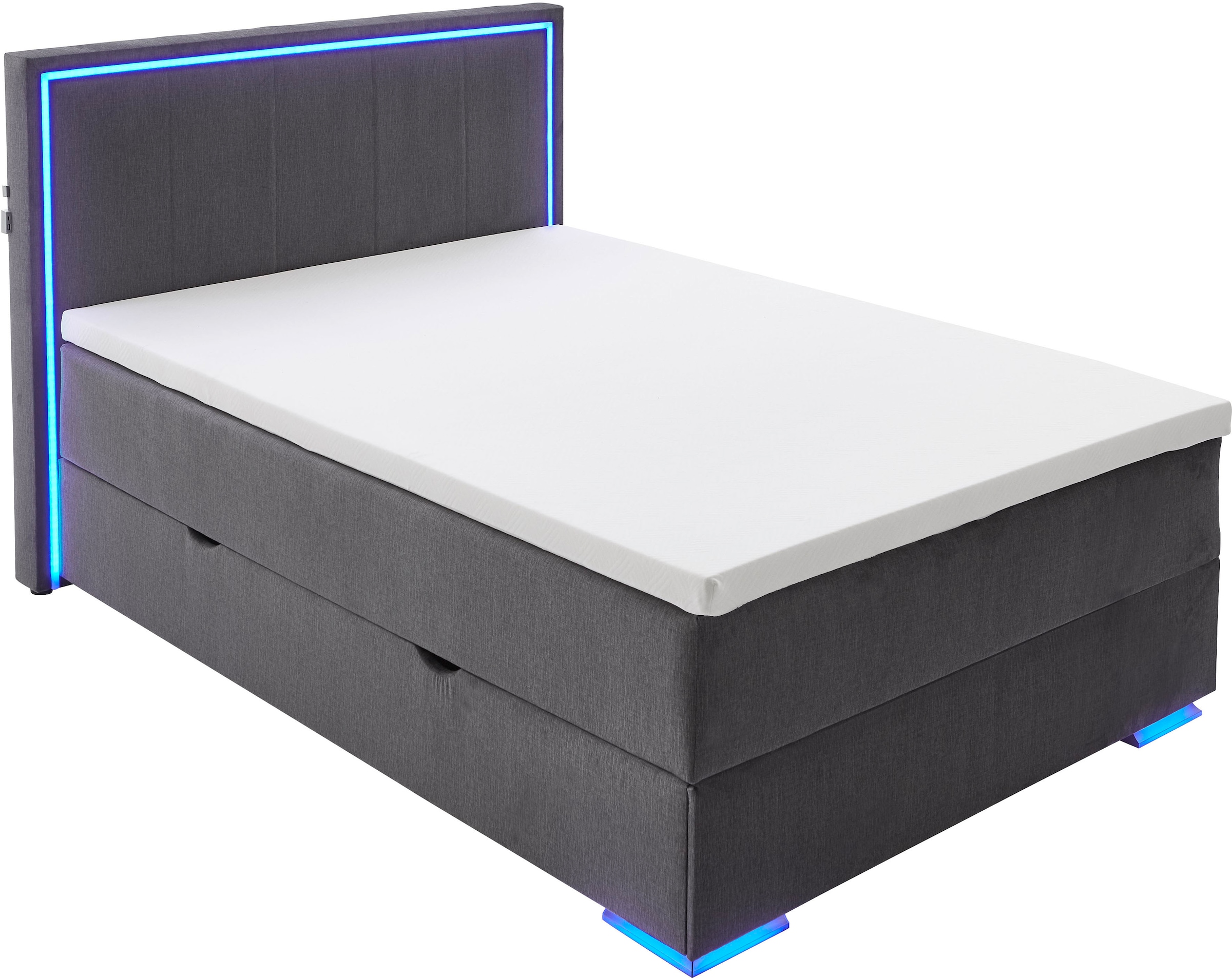 meise.möbel Boxspringbett »Colorado II«, inkl. LED-Beleuchtung & Topper