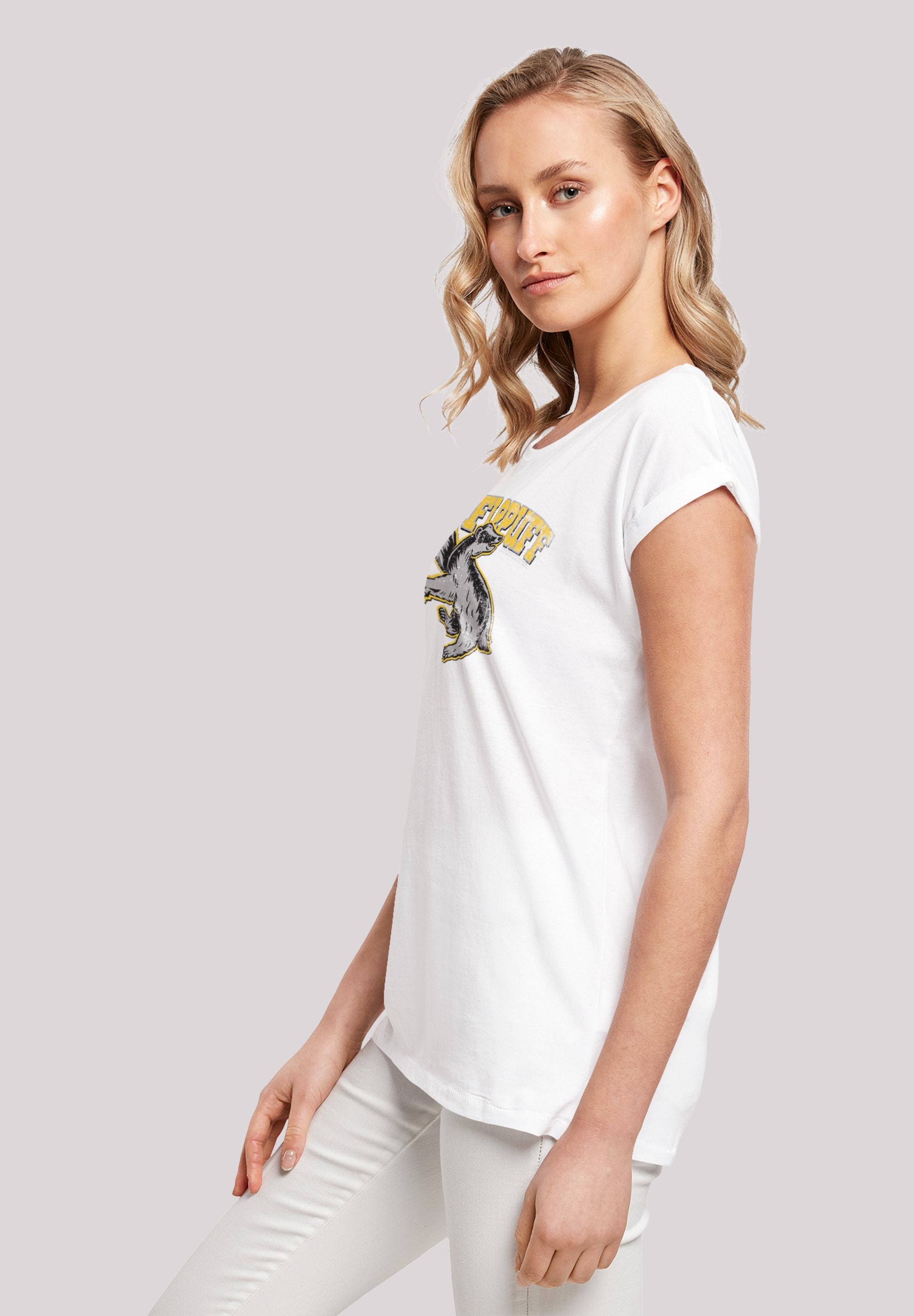 F4NT4STIC T-Shirt »Harry Potter Hufflepuff Sport Emblem«, Print
