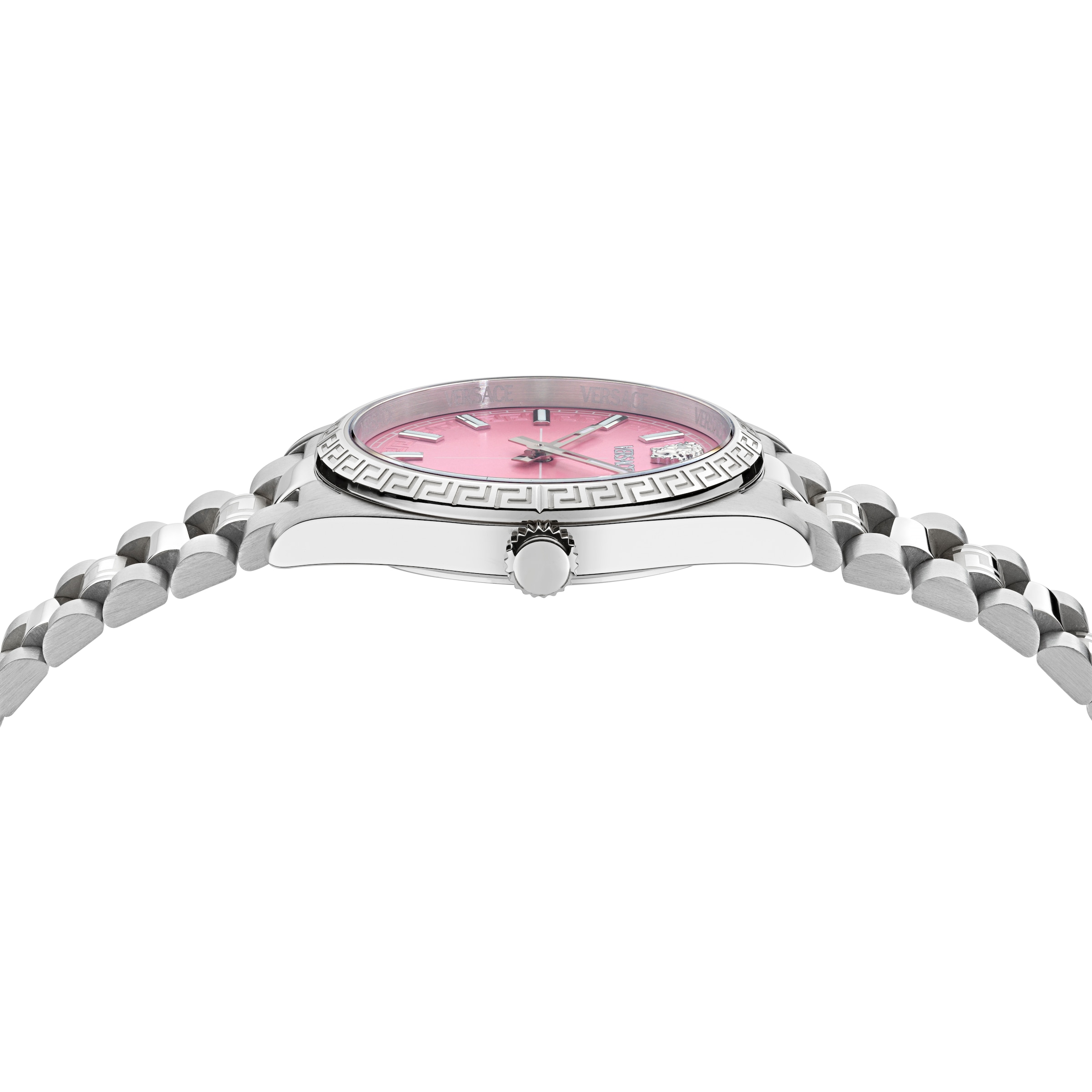 Versace Quarzuhr »MILLENYIUM LADY« Armbanduhr, Damenuhr, Swiss Made, Edelstahlarmband, analog