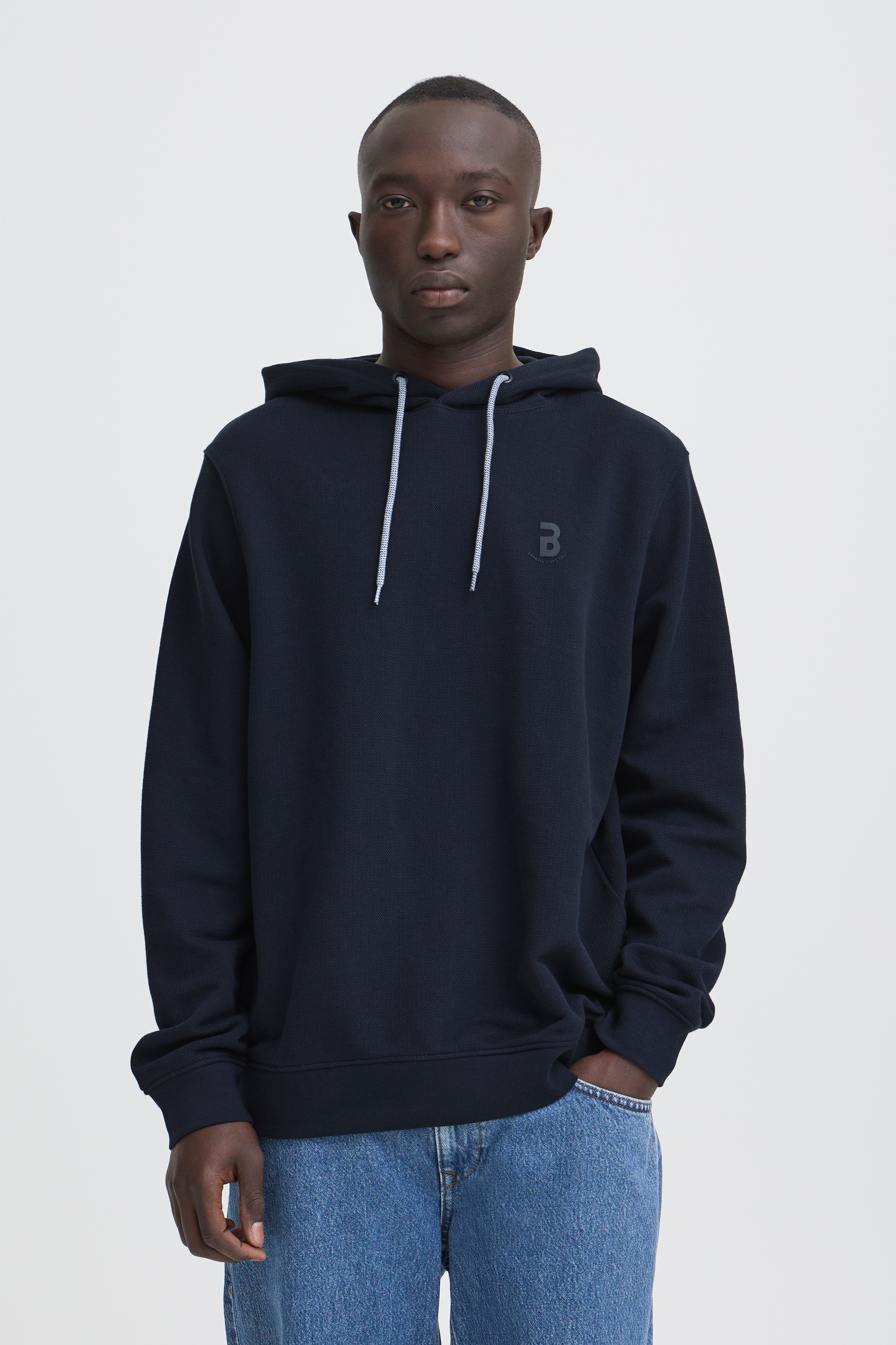 Blend Kapuzensweatshirt "BHJUMA PIQUE SWEAT", aus Baumwolle und Polyester, Regular Fit, ohne Verschluss