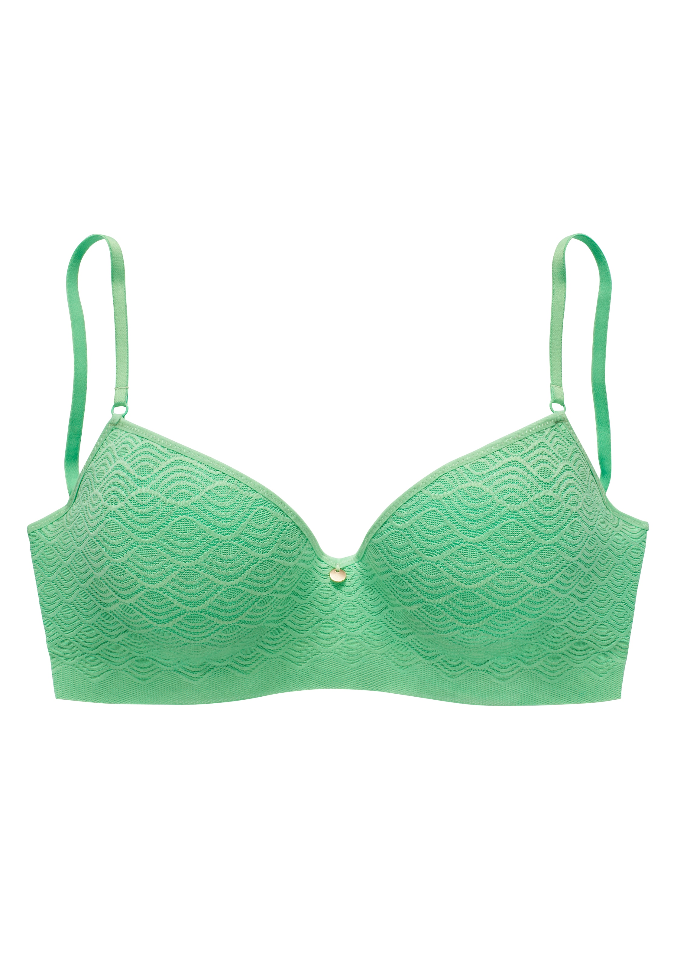 LASCANA Push-up-BH, mit Bügel in Bandeau-Form aus Spitze mit extraflachen Kanten, Dessous