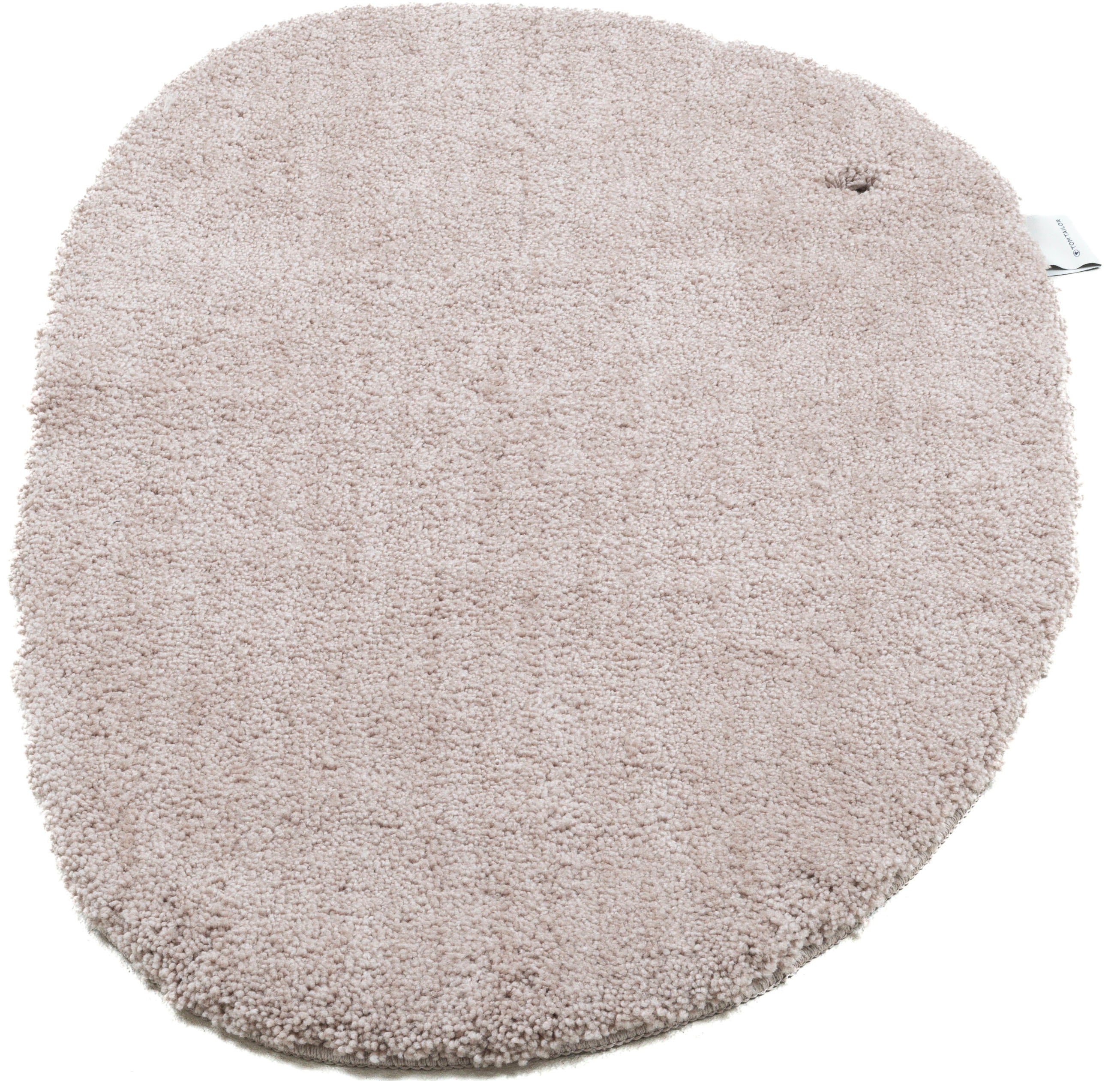 TOM TAILOR HOME Badematte "Cozy Bath UNI, Badvorleger, Badezimmer Teppich" Höhe 27 mm rutschhemmend beschichtet fußbodenheizungsgeeignet Badteppich, Uni Farben, rechteckig, in rund & oval erhältlich