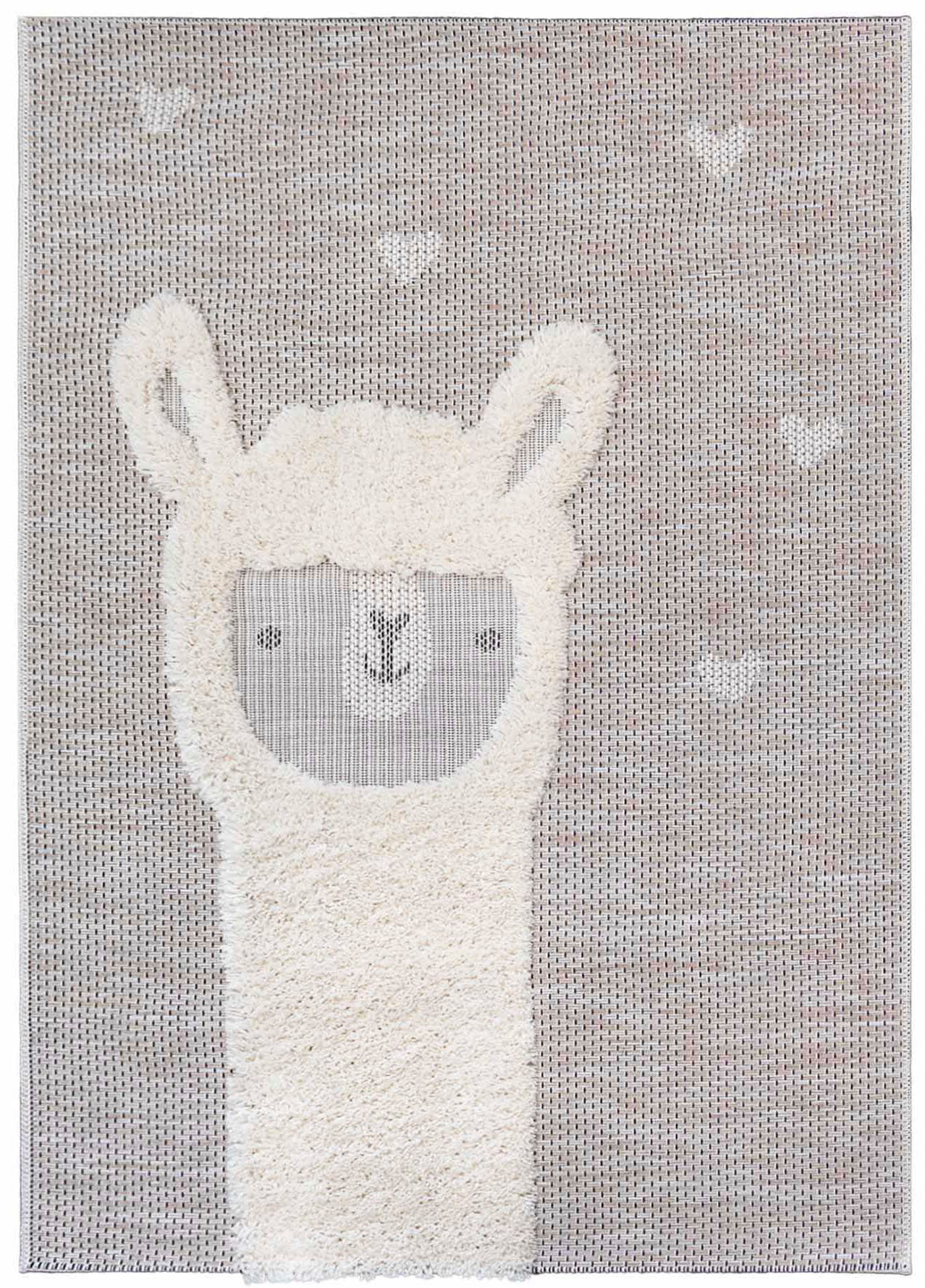 Primaflor-Ideen in Textil Kinderteppich »NAVAJO - Lama«, rechteckig, Hoch-Tief-Effekt, Motiv Lama, Kinderzimmer