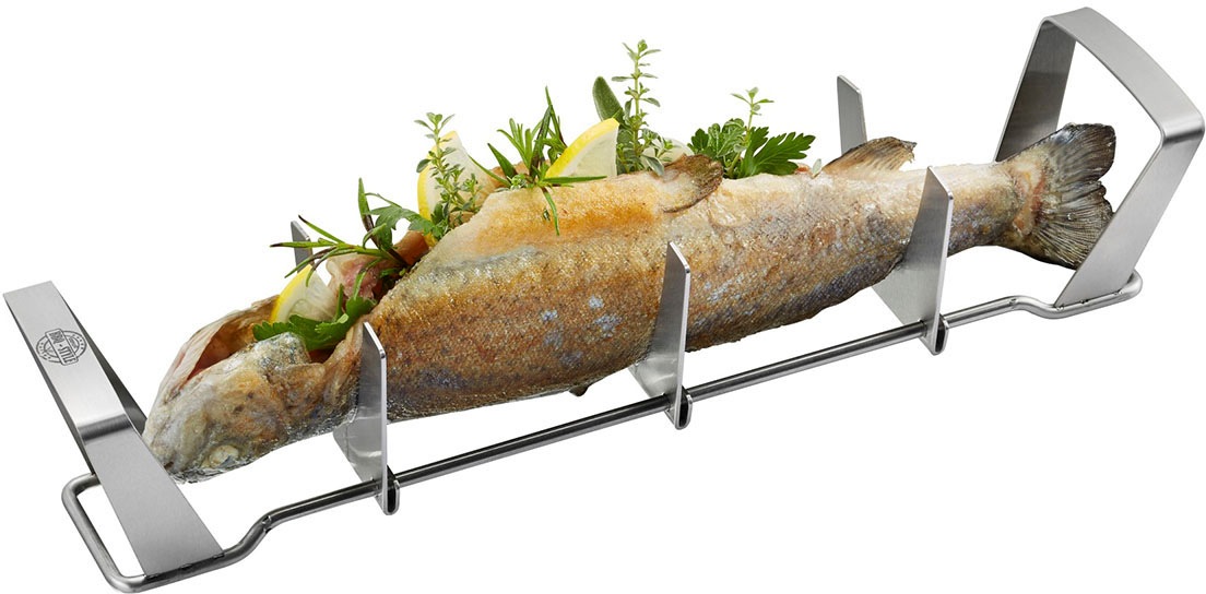 Thumbnail - GEFU Grillschale "FISCHHALTER BBQ", Edelstahl, (1 St.), verstellbare Größe, leicht zu reinigen, perfekt für Grillpartys