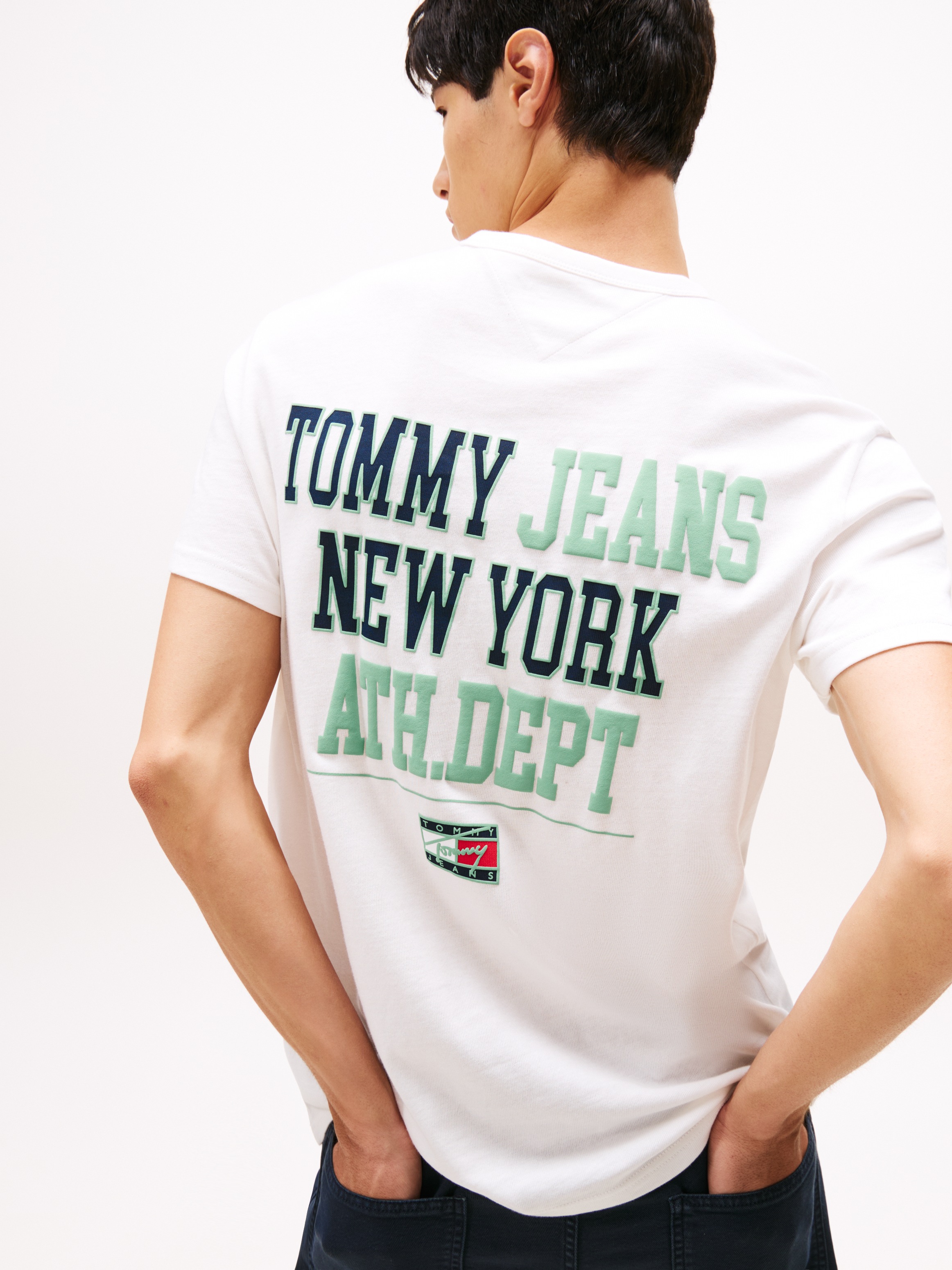 Tommy Jeans T-Shirt »TJM REG ATHL DEPT BACK EXT«, mit Rückenprint, regular fit