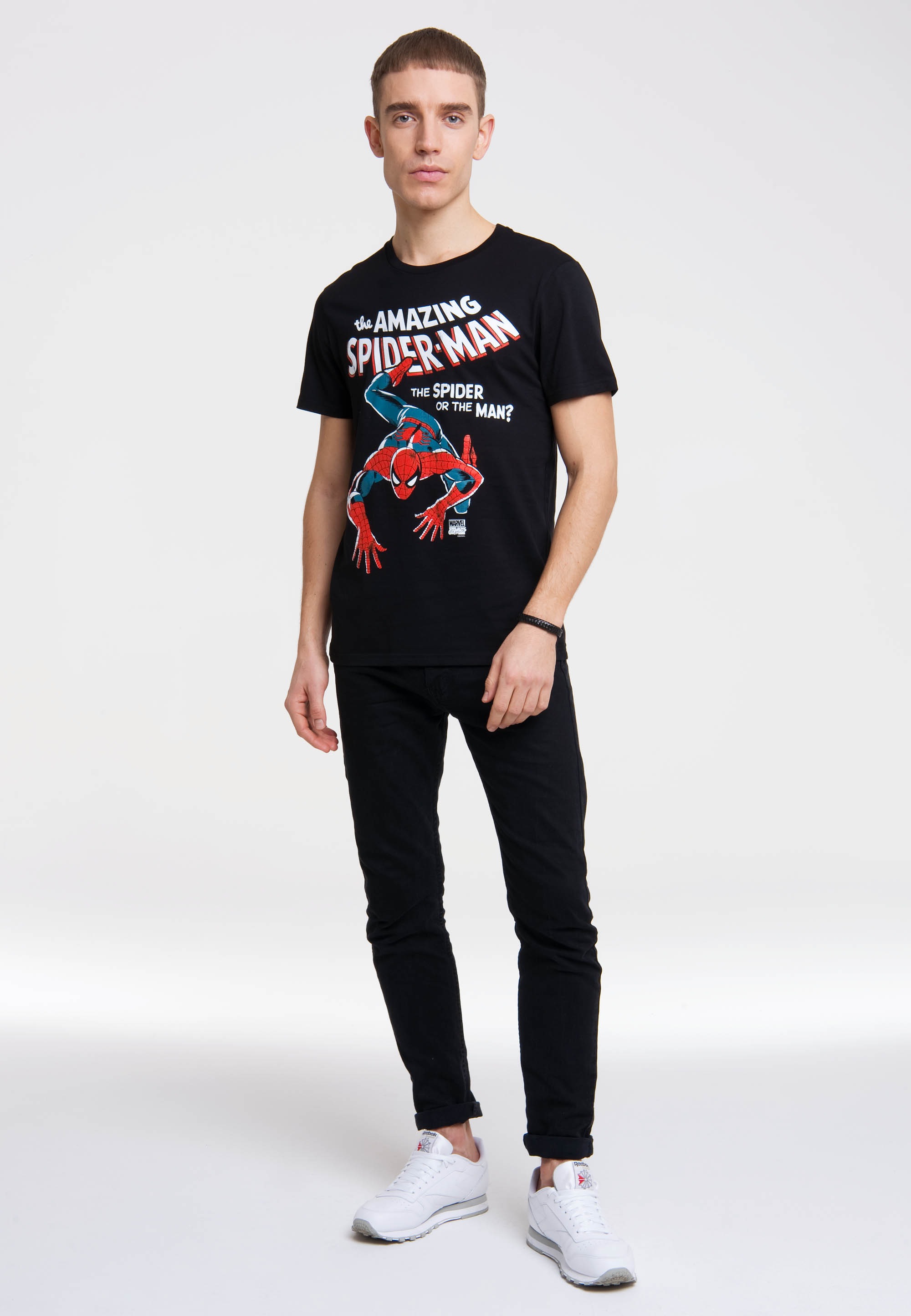 »The lizenzierten bestellen Spider-Man«, LOGOSHIRT Originaldesign ▷ mit | T-Shirt Amazing BAUR