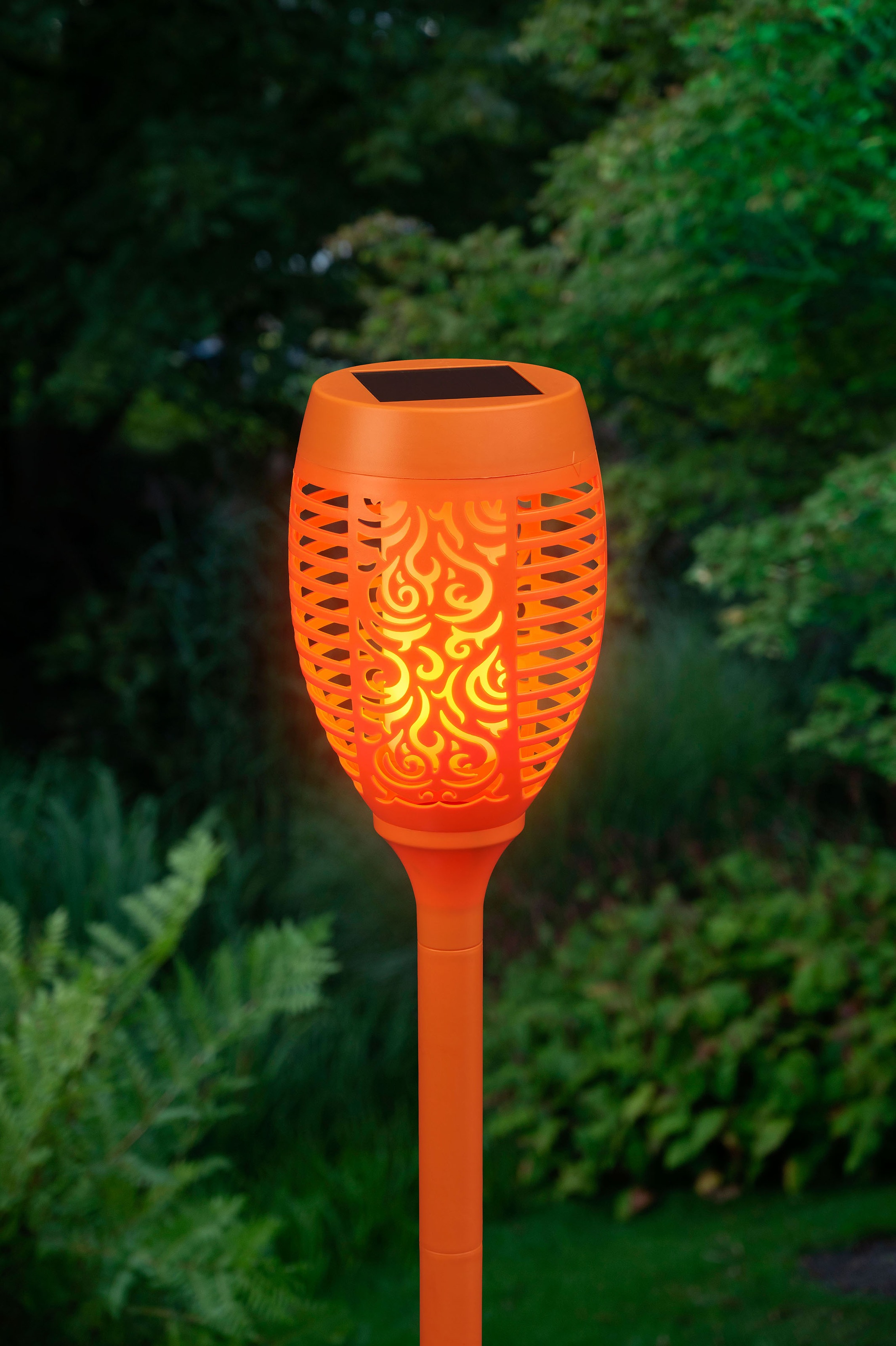 Flamme orange | Set BAUR bestellen BONETTI Solar 3er realer mit LED LED Gartenfackel Gartenfackel,