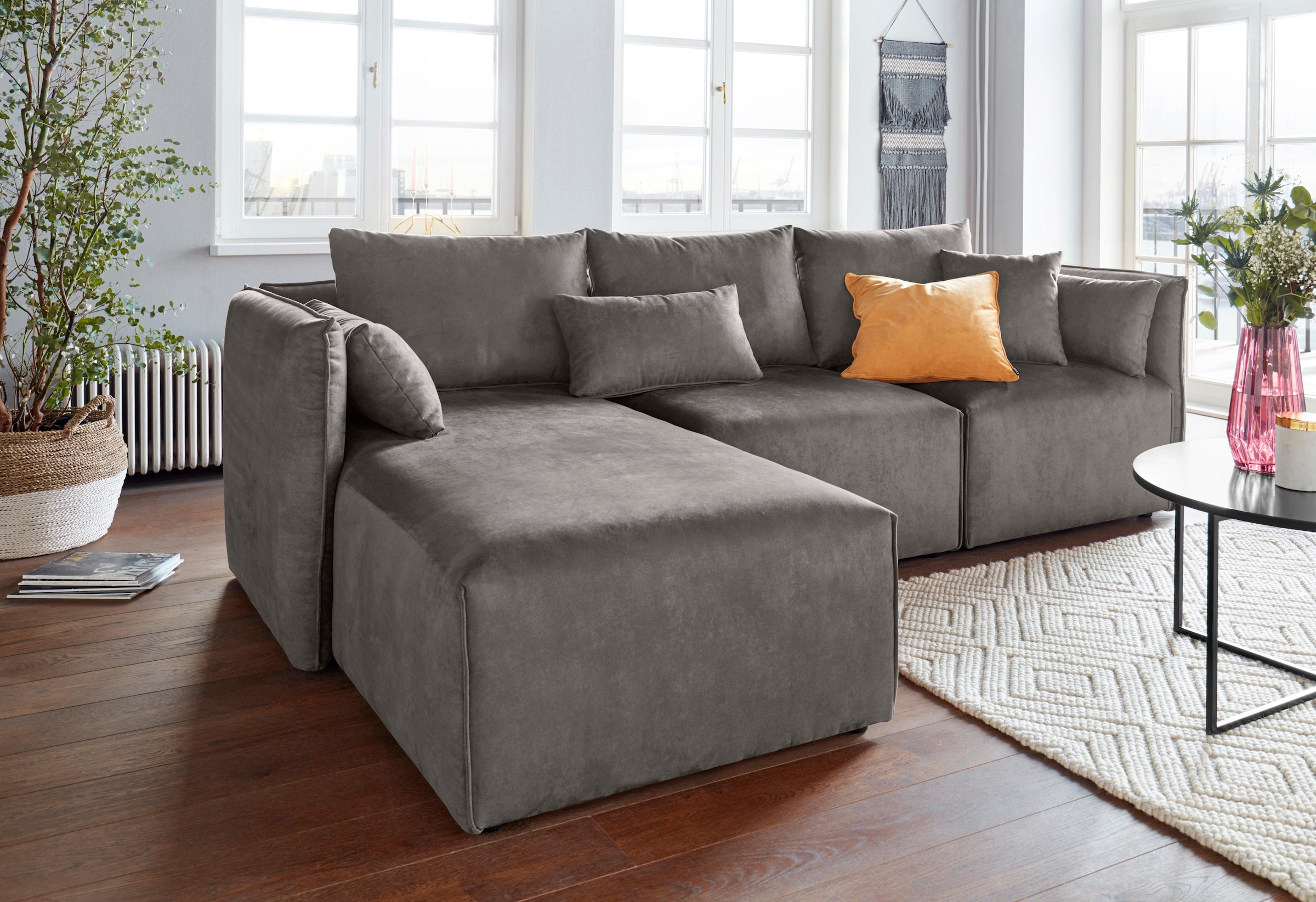 andas Ecksofa »Nöre«, (3 Teile), zusammengesetzt aus Modulen, in vielen Bezugsqualitäten und Farben
