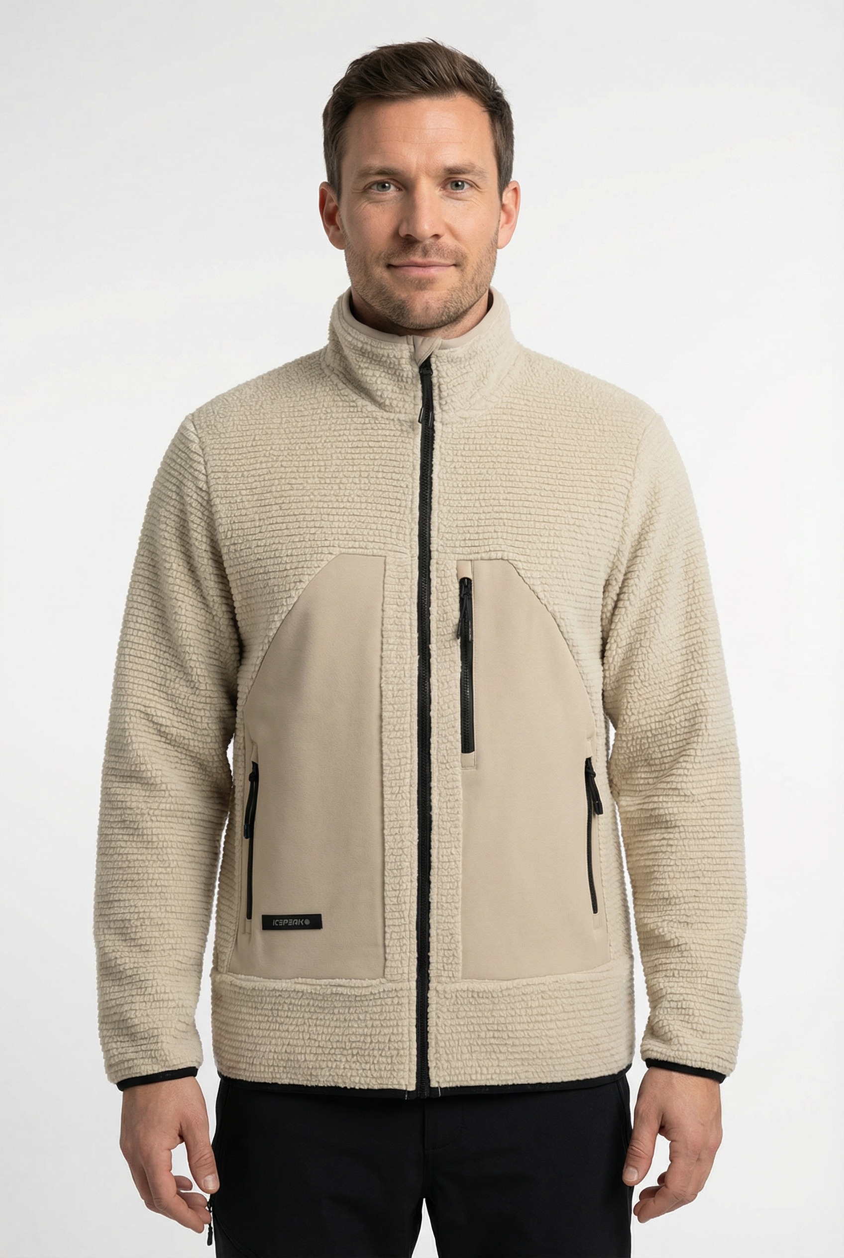 Icepeak Fleecejacke "ANAHEIM" mit Stehkragen, schnell trocknendes Obermaterial aus Polyester