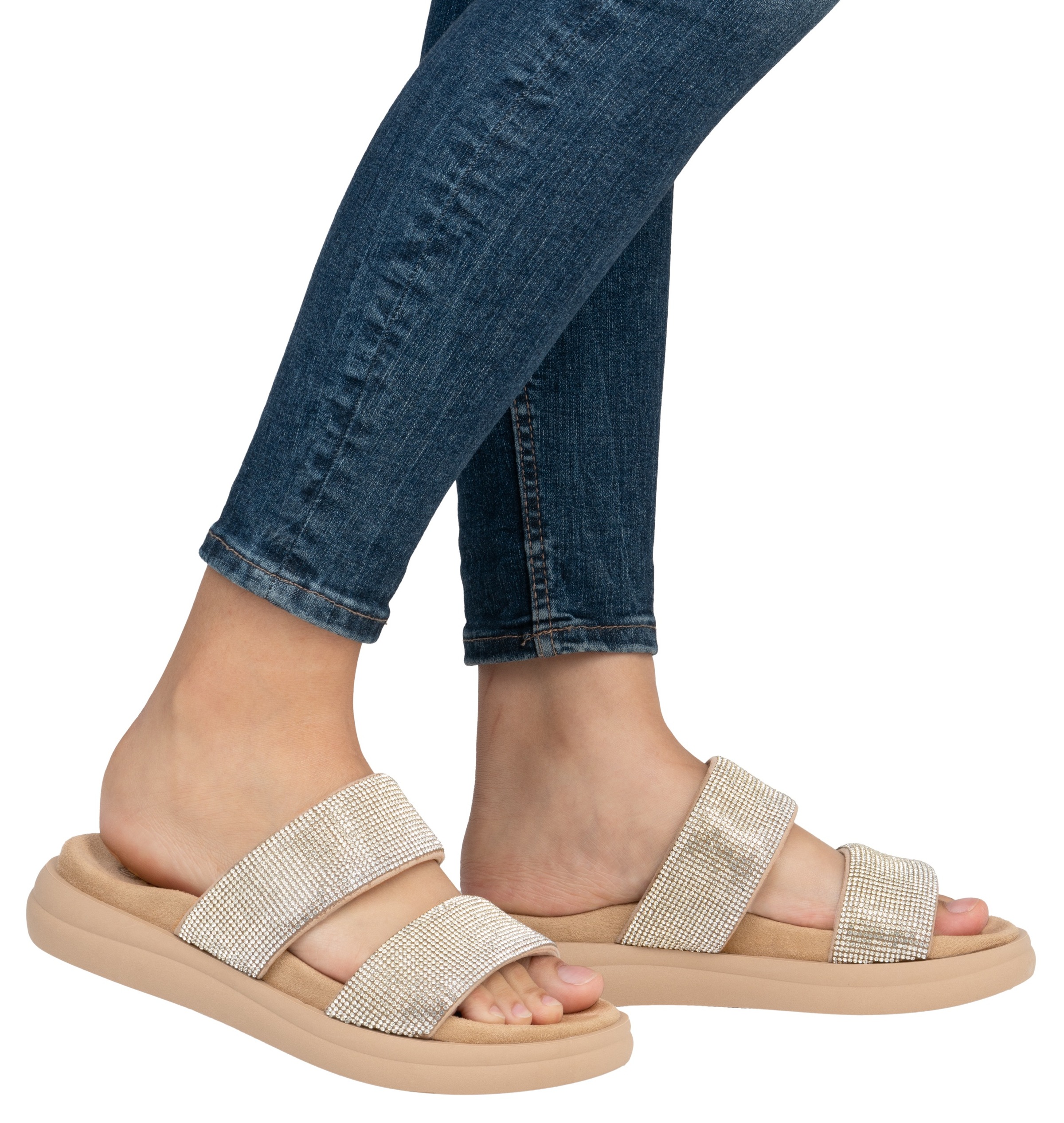 Thumbnail - Remonte Pantolette, Plateau, Sommerschuh, Schlappen mit funkelenden Strasssteinen