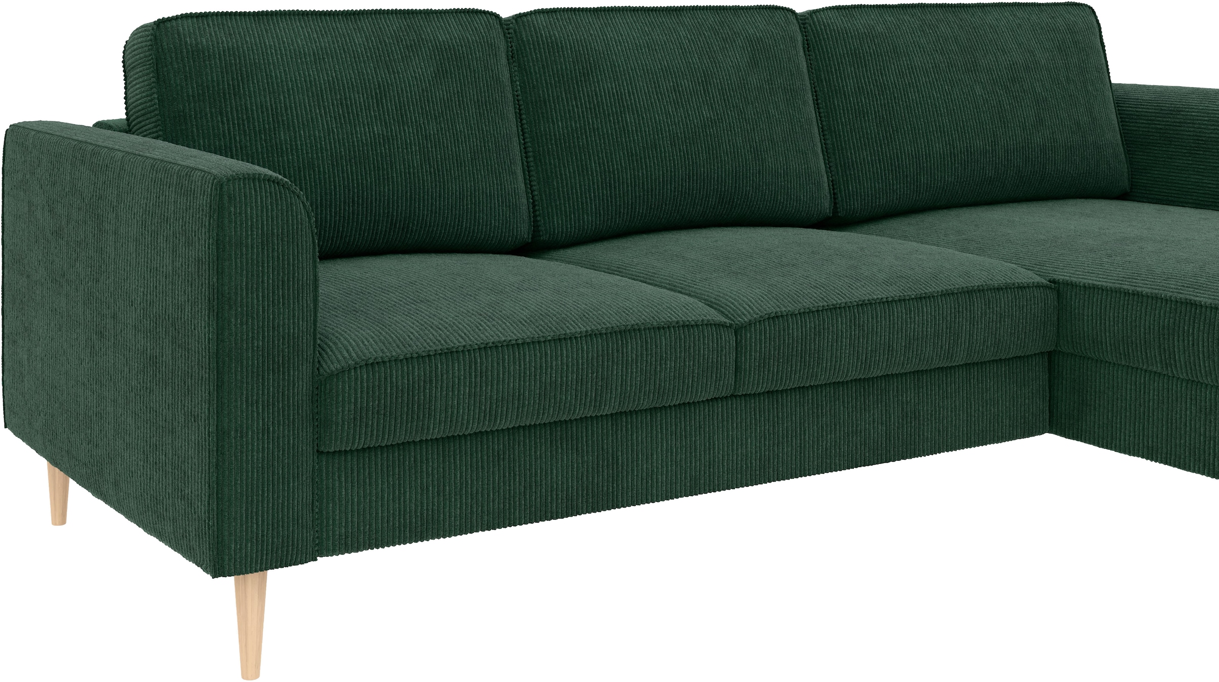 Home affaire Ecksofa »Booster Couch wahlweise mit Schlaffunktion und Bettkasten-auch in Cord«, Recamiere beidseitig montierbar, Sofa in L-Form, 232 cm