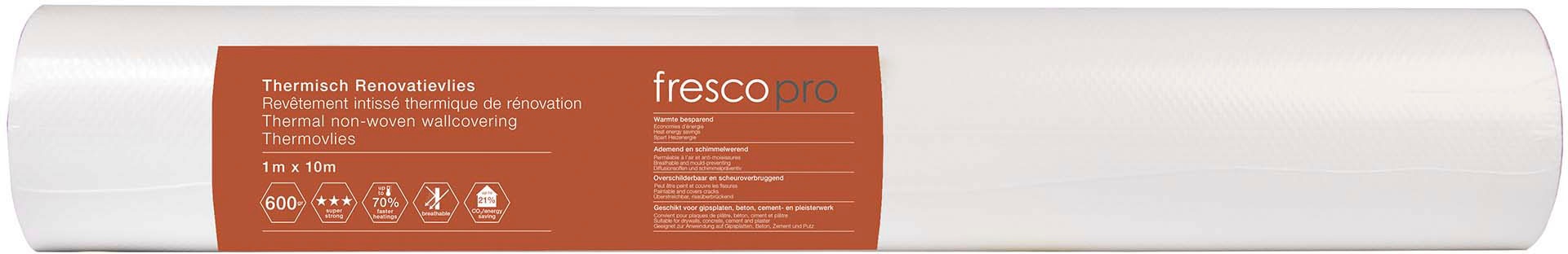 Isoliertapete »Fresco Thermisches Renovliestapete Weiss 10mx1m (600g/m2)«, uni, Fresco Thermisches Renovliestapete Weiss 10mx1m (600g/m2)