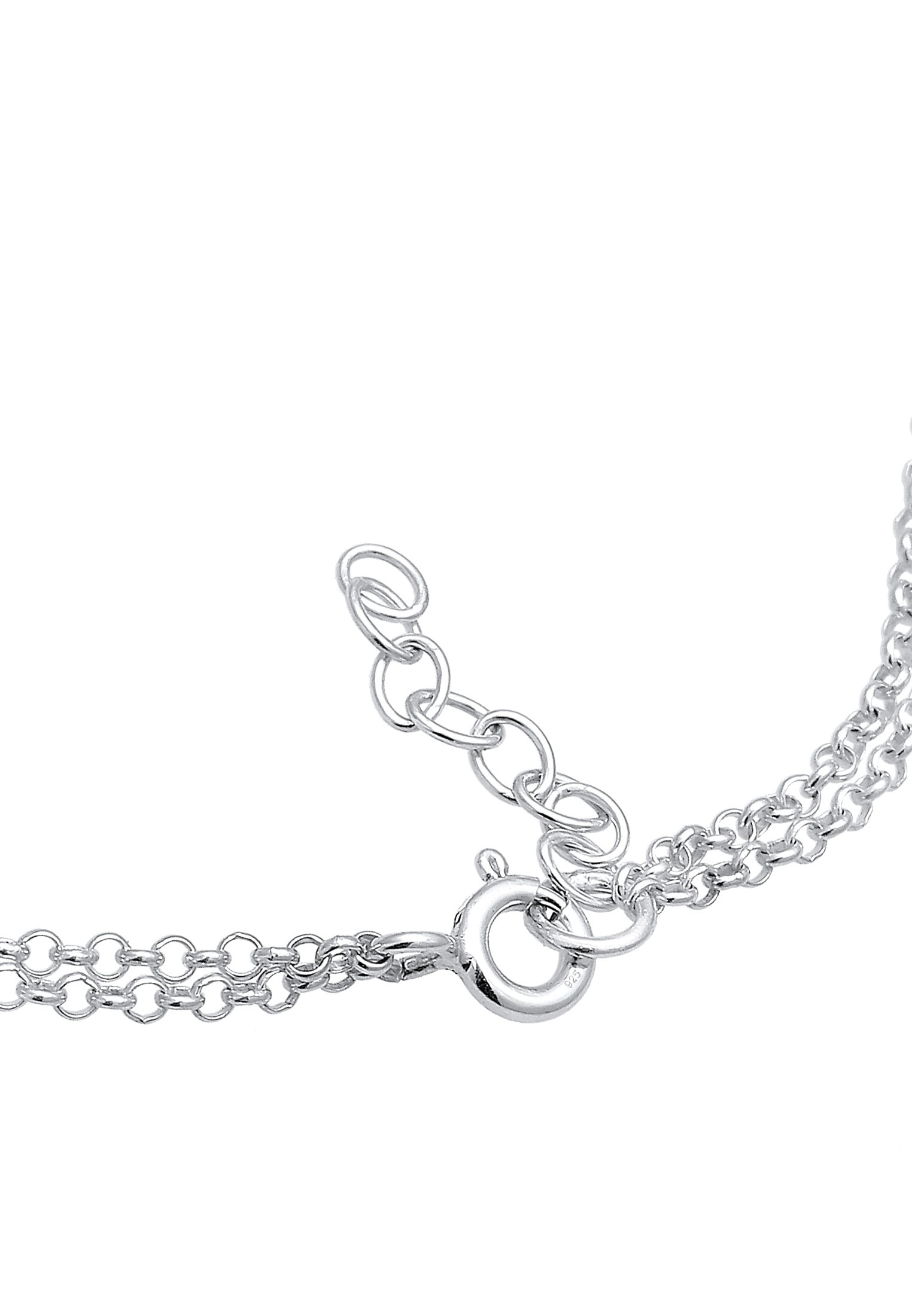 Elli Armband »Feder Layer Kristalle 925 Sterling Silber«