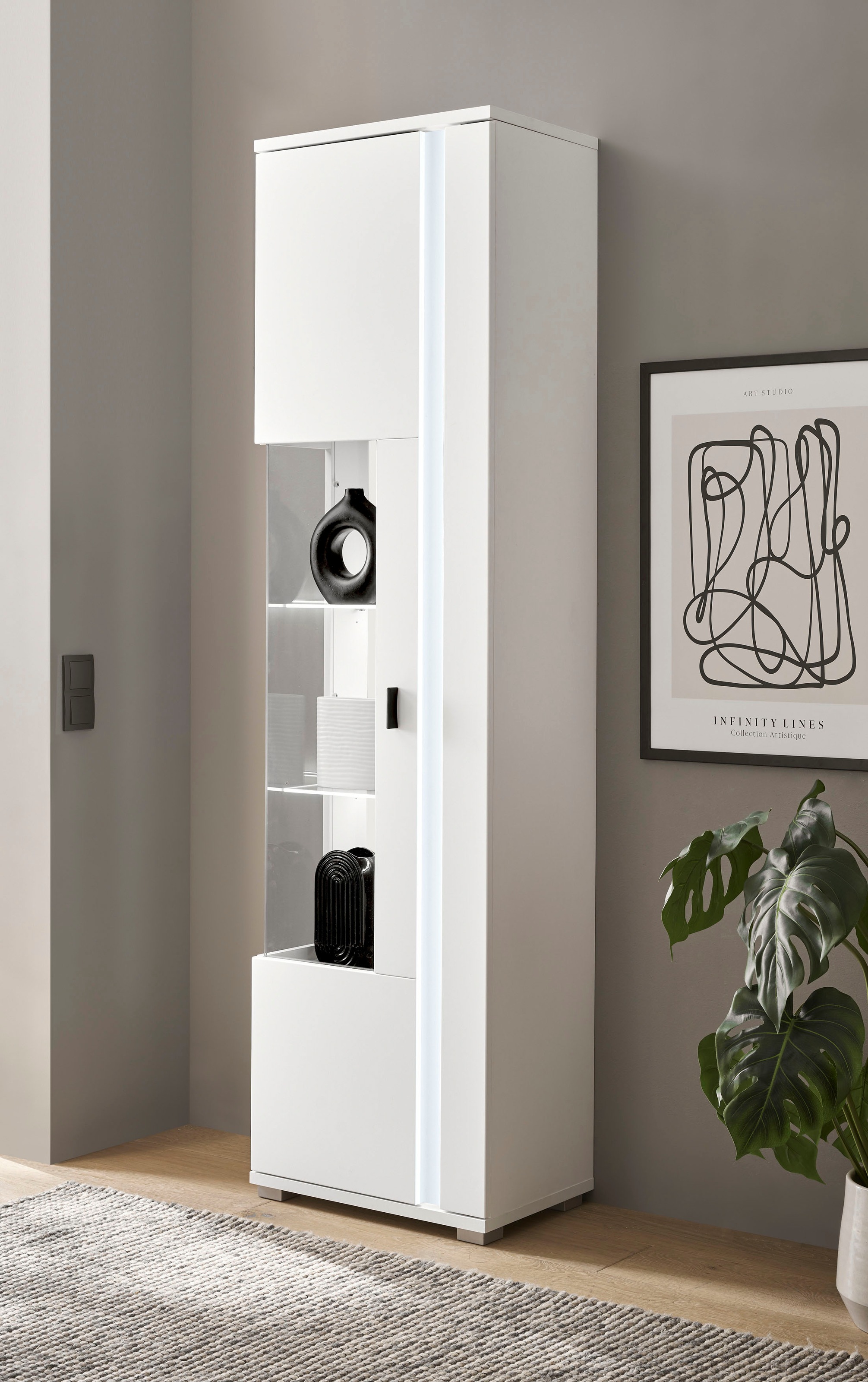 INOSIGN Vitrine "LONG ISLAND" 1 Stk. tlg. in moderner Trendfarbe,inklusive günstig online kaufen