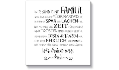 Holzbild »Familie I«, Sprüche & Texte, (1 St.)