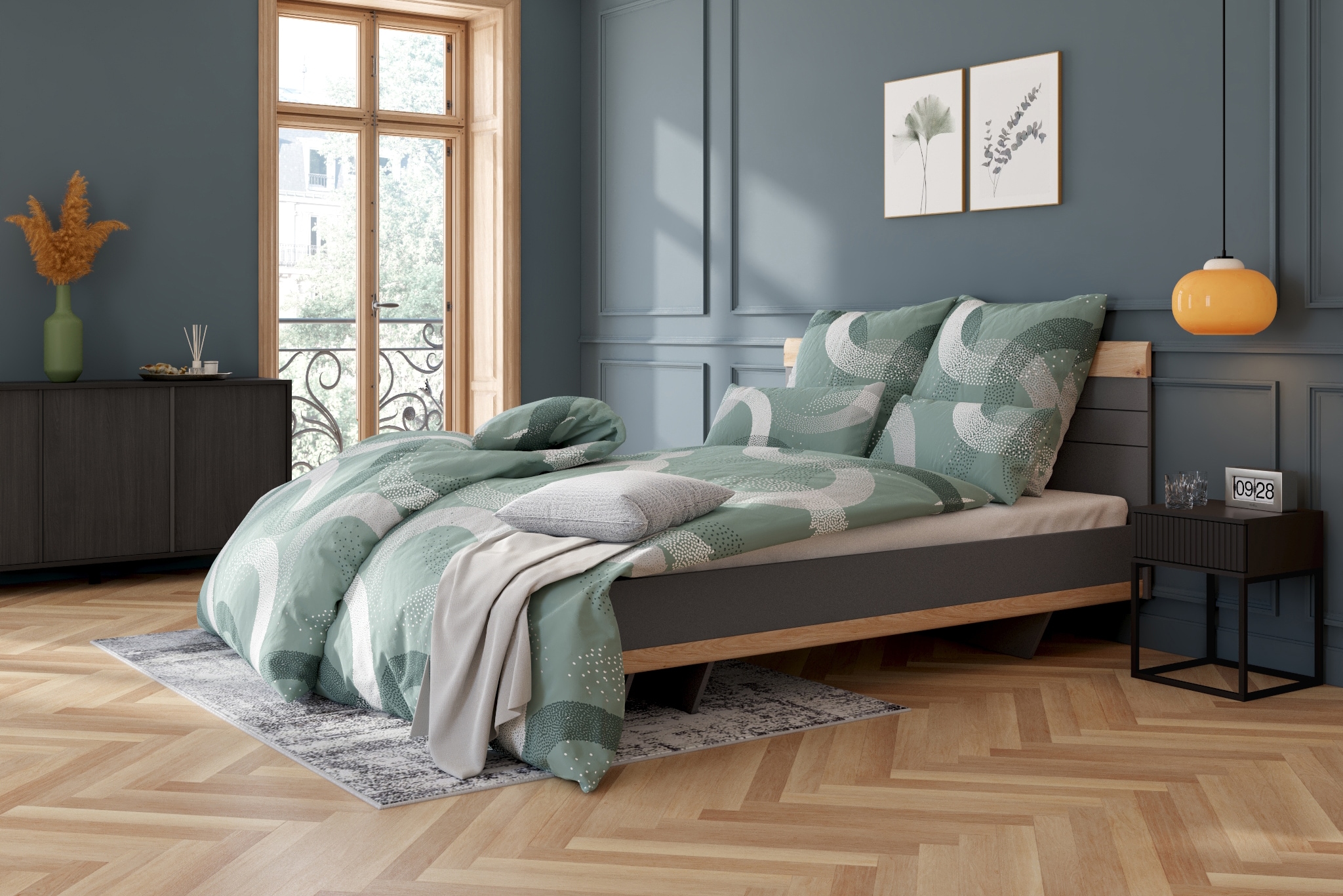 AMS Tischuhr »T1175«, Büro, Wohnzimmer, Esszimmer
