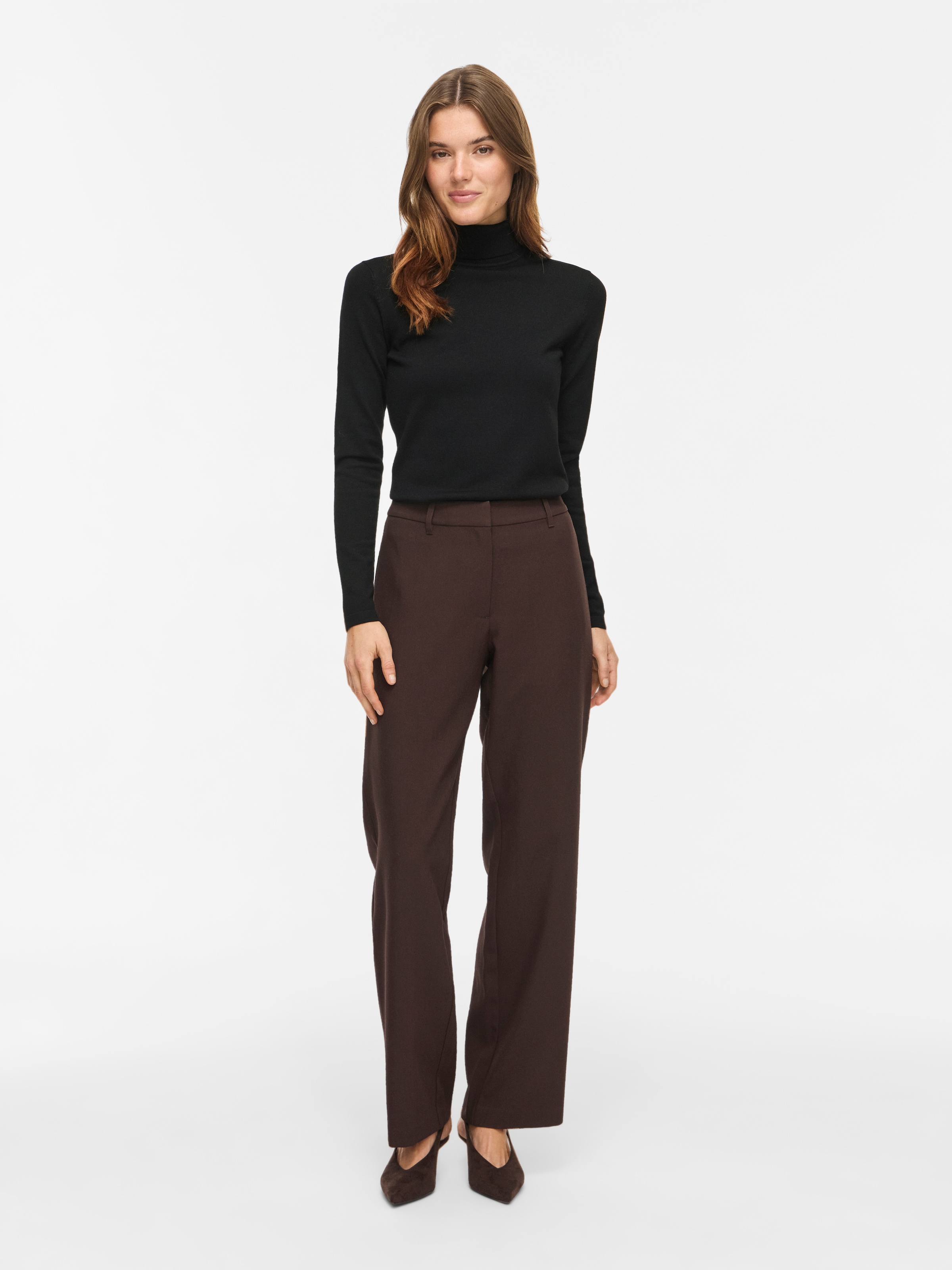 Vila Rollkragenpullover »VIMALU ROLLNECK L/S KNIT TOP NOOS« Materialmix