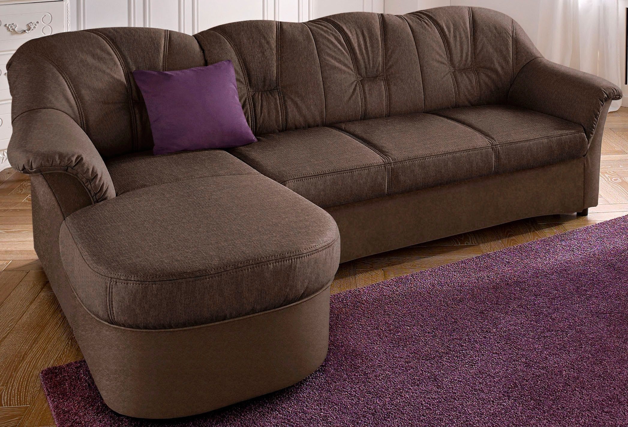 Ecksofa »Flores Schlafsofa, B/T/H: 233/142/86 cm, L-Form«, wahlweise mit Bettfunktion,...