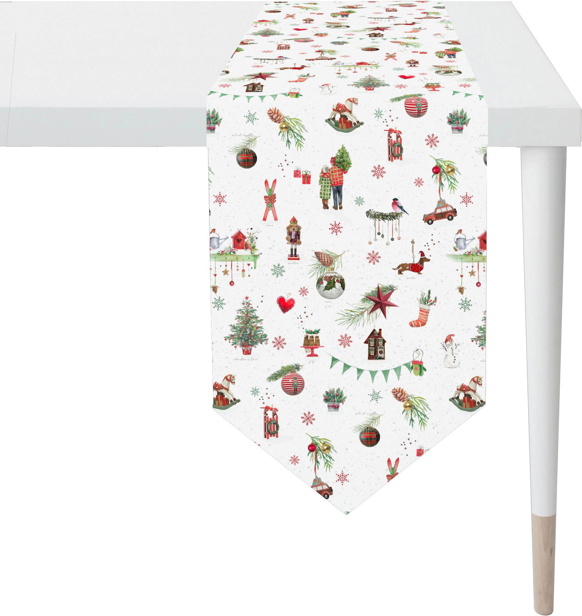 APELT Tischband »6200 WINTERWELT, Weihnachtsdeko, Weihnachten«, (1 St.), Digitaldruck