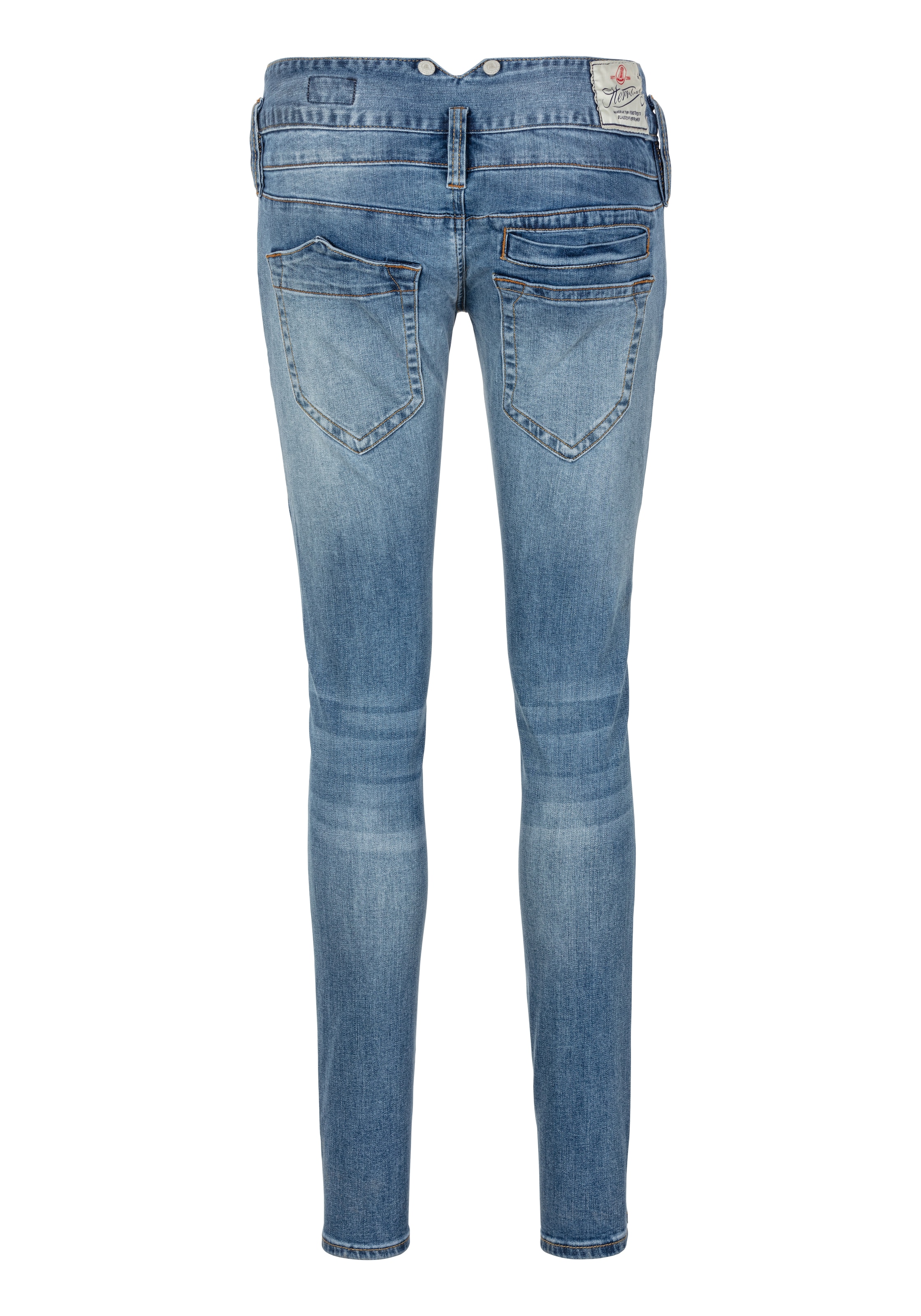 Herrlicher Slim-fit-Jeans »Pitch Slim Organic Denim«, mit asymmetrischen Taschen hinten