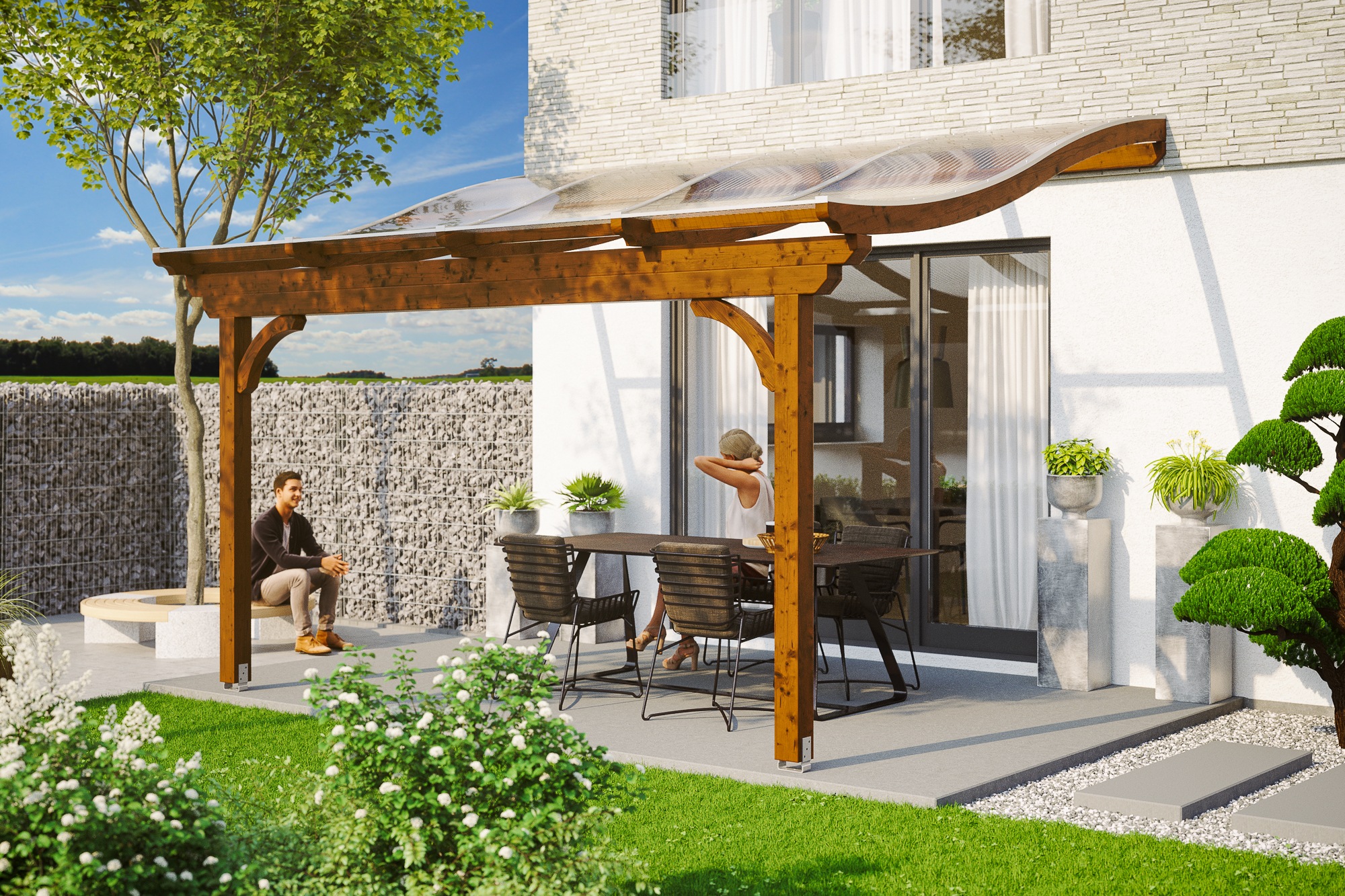 Skanholz Terrassendach »Verona«, Leimholz