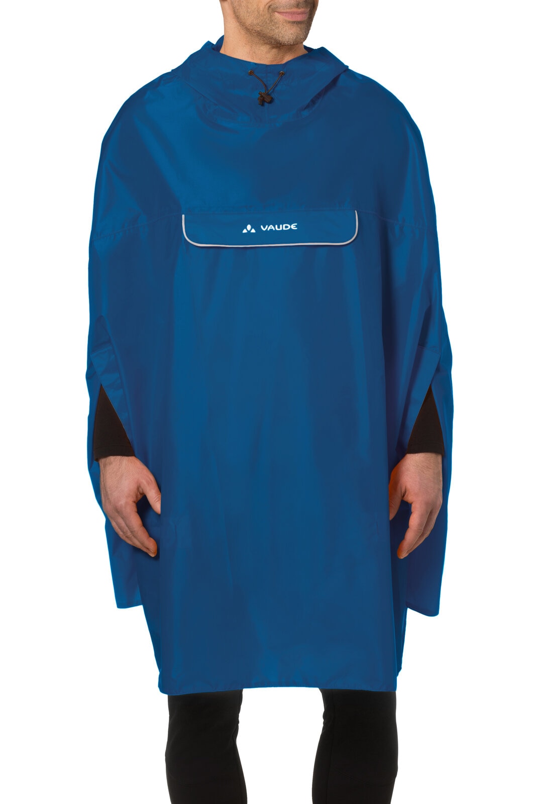 "Regenponcho VAUDE ""VALDIPINO PONCHO"", Damen, Gr. L, blau (radiate blu), Obermaterial: 100% Polyester, Jacken, wasserdicht, wasserabweisend