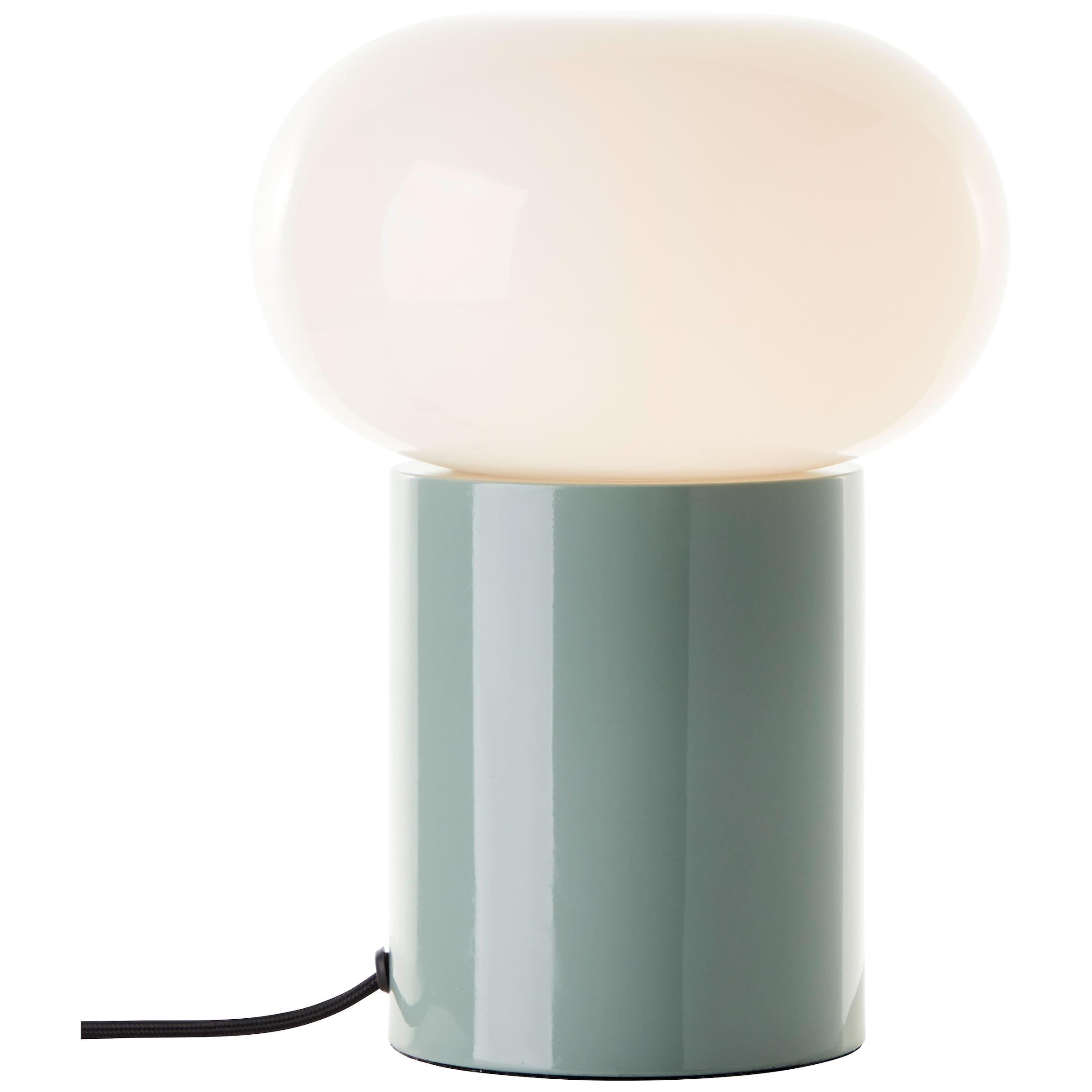 Brilliant Tischleuchte »Daeny«, 1 flammig, Leuchtmittel E27 | ohne Leuchtmittel, mit weißem Glas, 27 x 20 cm, E27, Metall, grün
