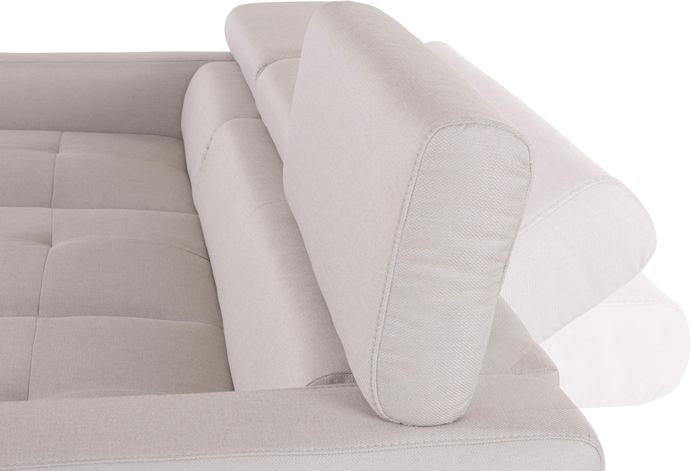 COTTA Ecksofa »Sammy L-Form«, mit Kopfteilverstellung, wahlweise mit Bettfunktion & Bettkasten