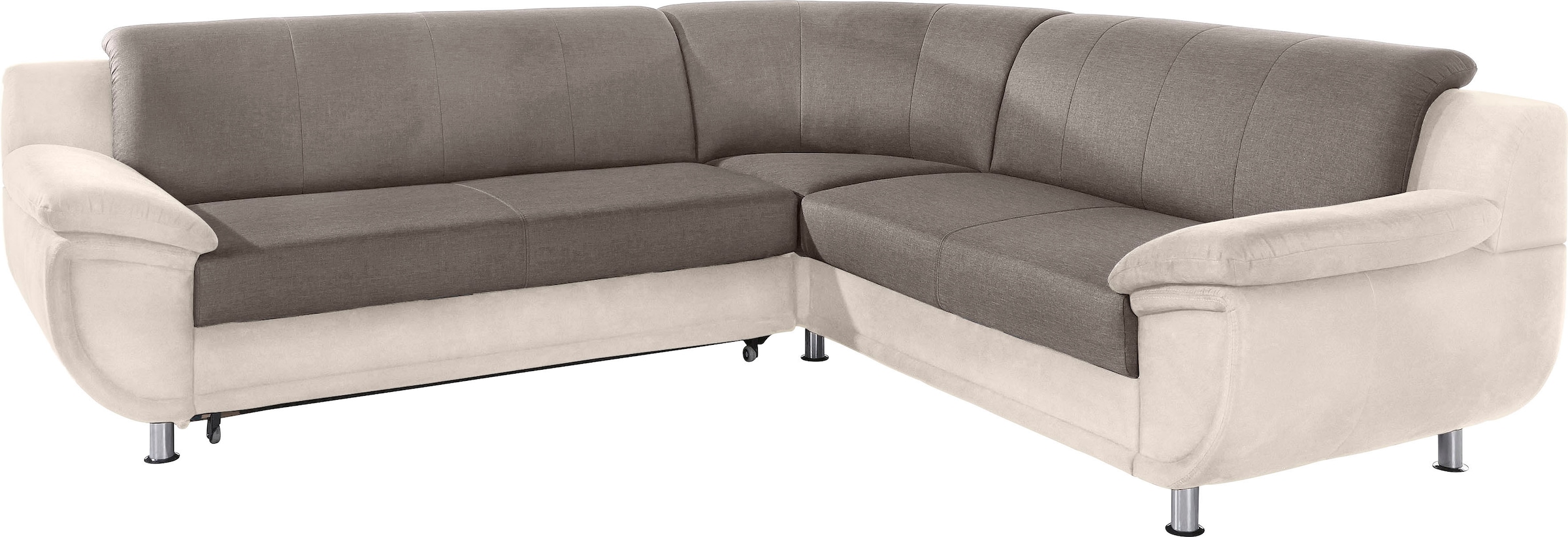 TRENDMANUFAKTUR Ecksofa »Rondo 3, zeitlos und modern, im Materialmix, L-Form«, wahlweise Federkern für hohen Sitzkomfort, wahlweise Bettfunktion